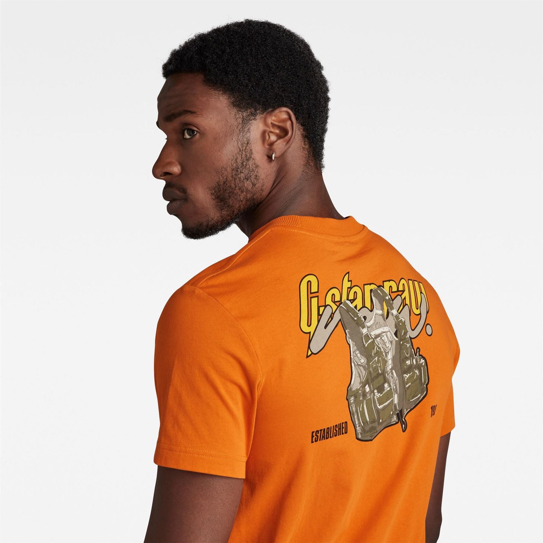 G Star Regular Fit Geographic Print T-Shirt
