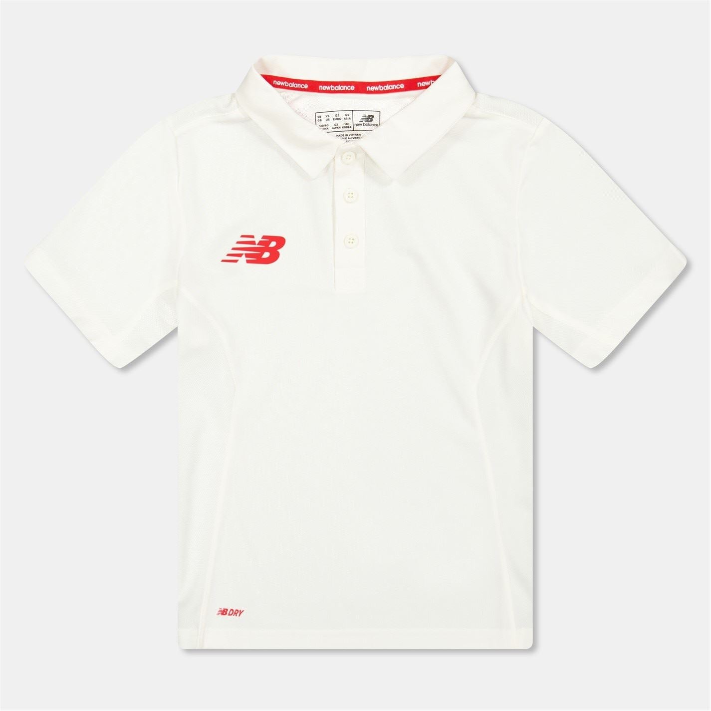 New Balance Kids Short Sleeve Cricket Polo Shirt