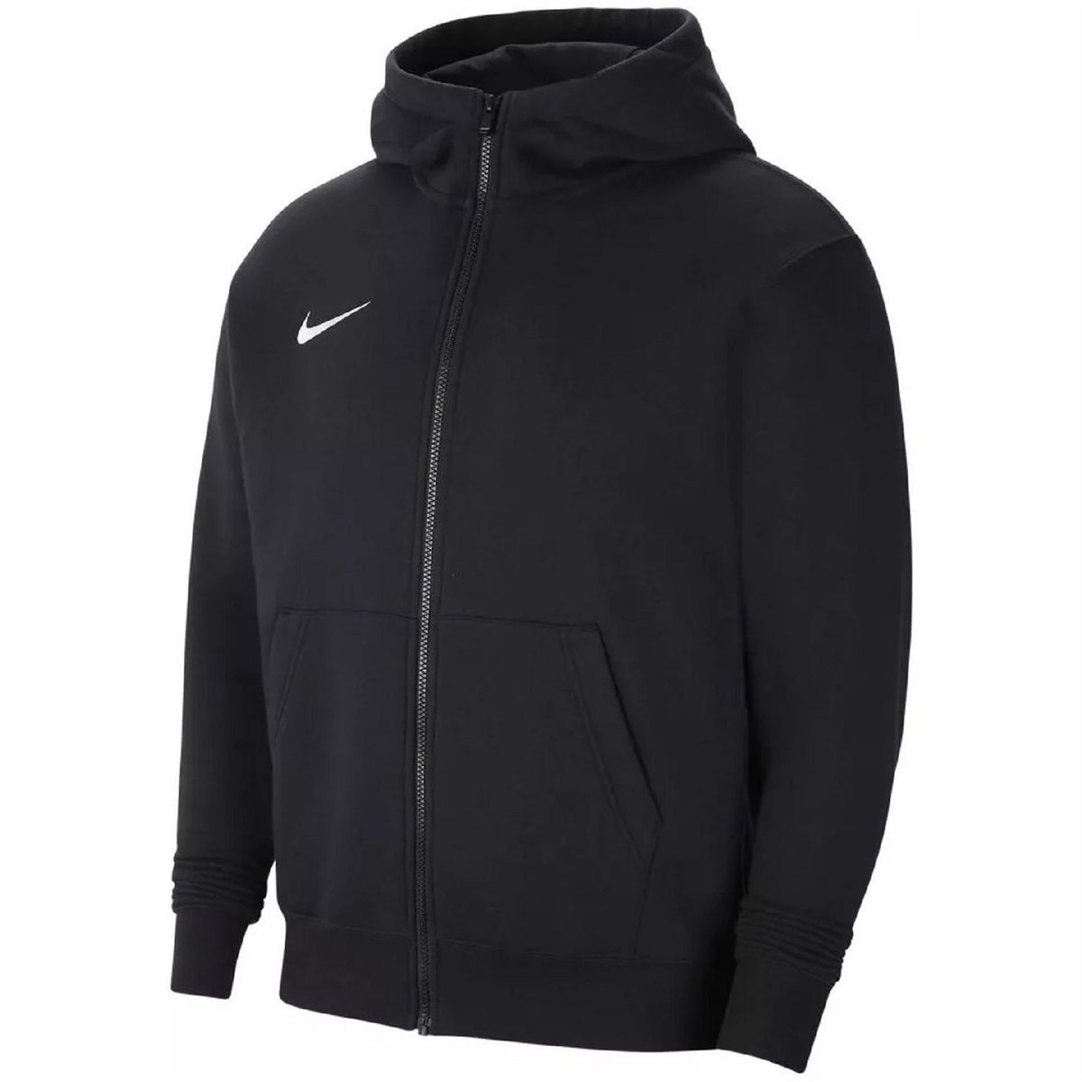 Nike Hooded Ribbed Cuff Solid Jacket with Front Zipper Pocket