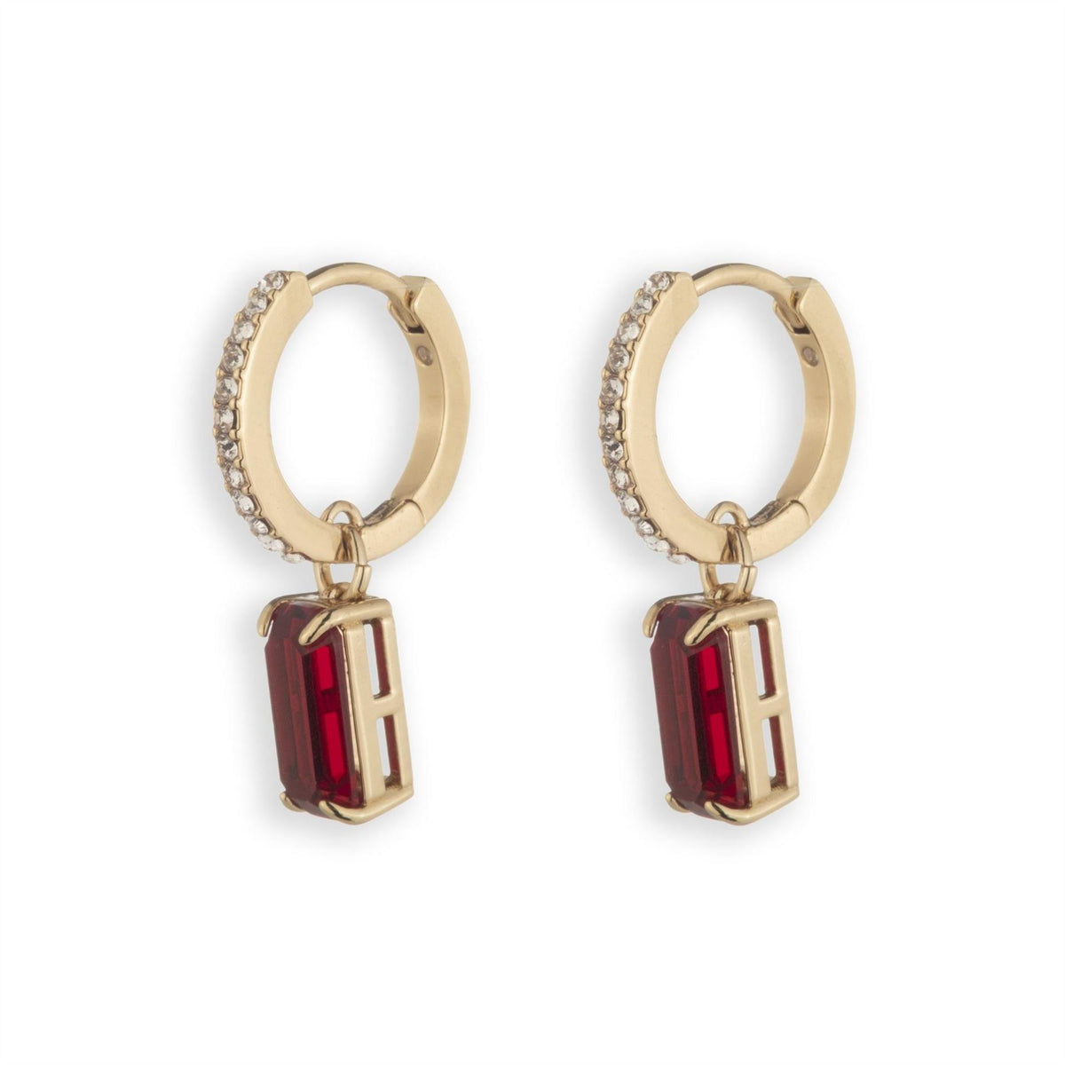 Lauren by Ralph Lauren Ralph Lauren Pave Huggie Hoop Earrings