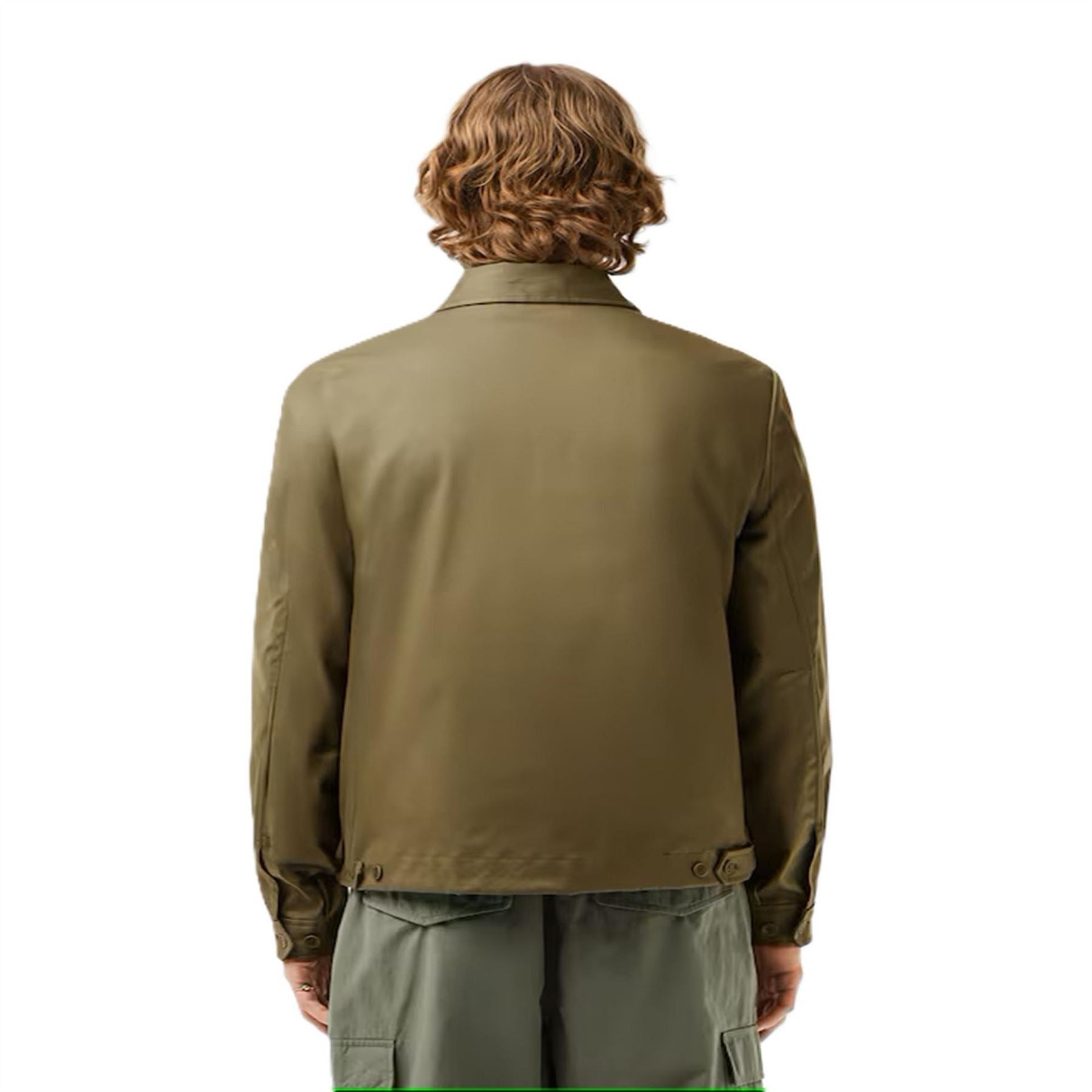 Lacoste Solid Bomber Jacket with Logo