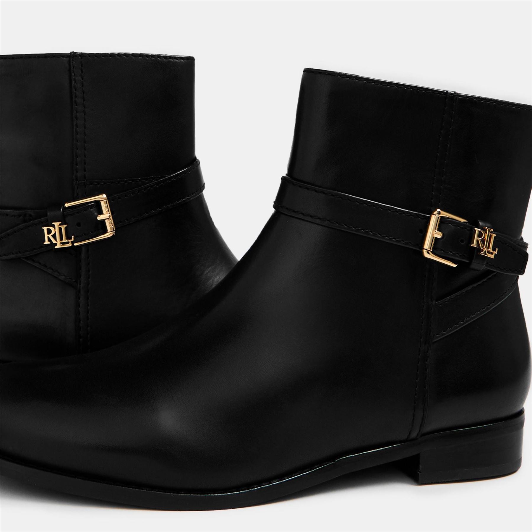 Lauren by Ralph Lauren Real Leather Brook Flat Ankle Boot