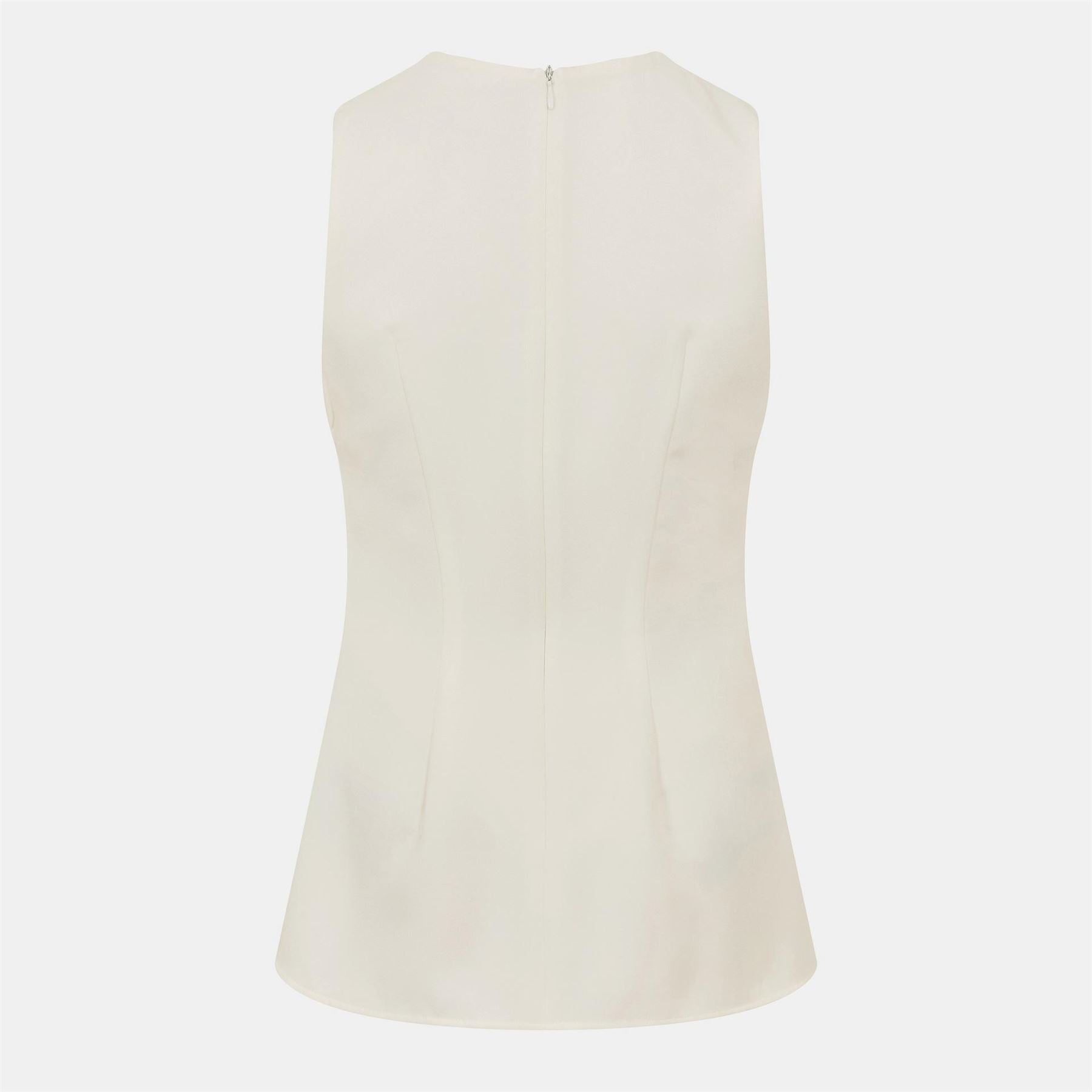 French Connection V-Neck Relaxed Fit Short Sleeve Blouse