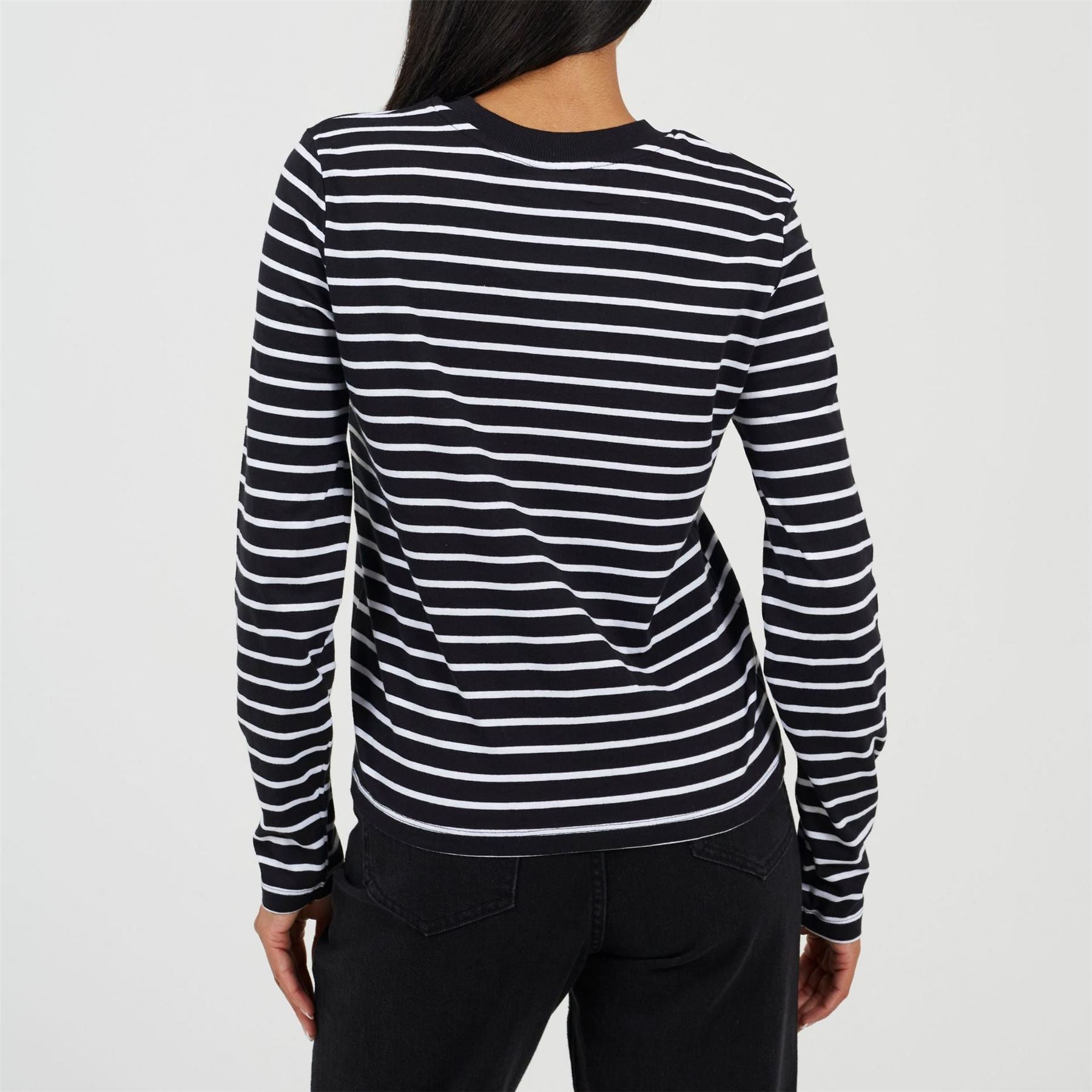 Brave Soul Striped Crew Neck Long Sleeve T-Shirt