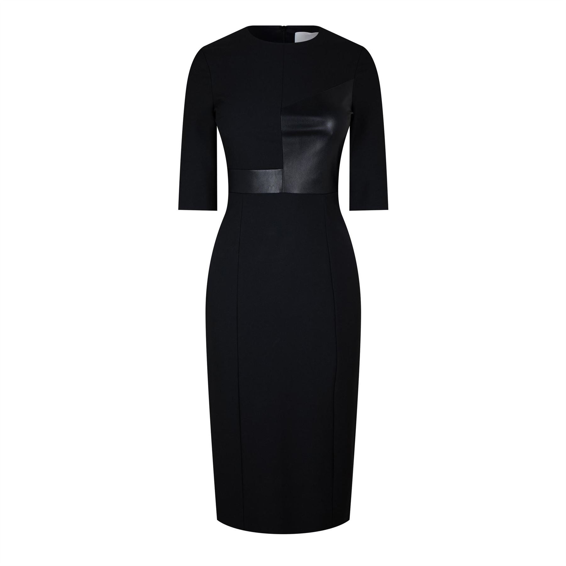 Boss Dezona Crew Neck Midi Sheath Dress