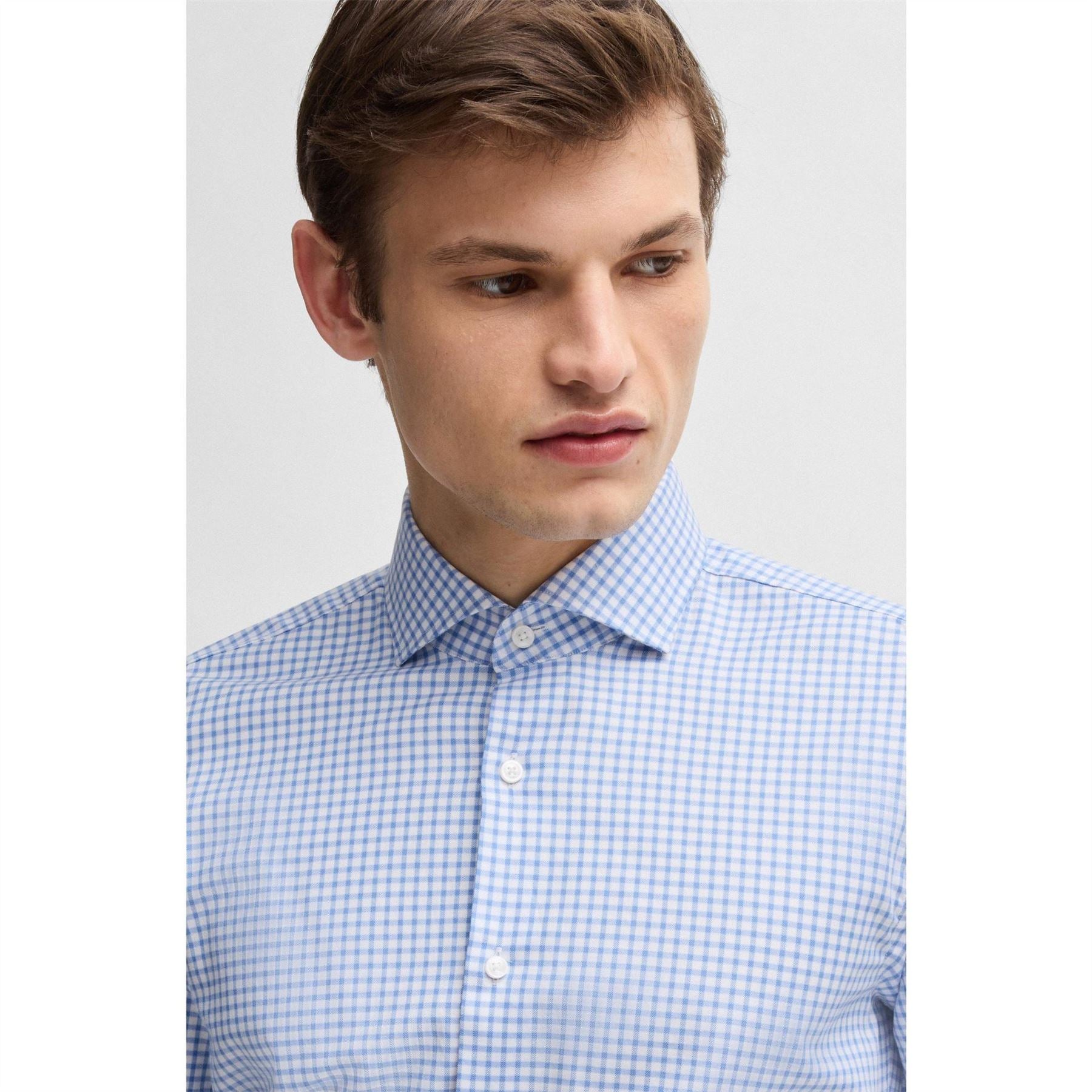 Boss Hbb Hhank Spread C1 Plain Long Sleeve Shirt