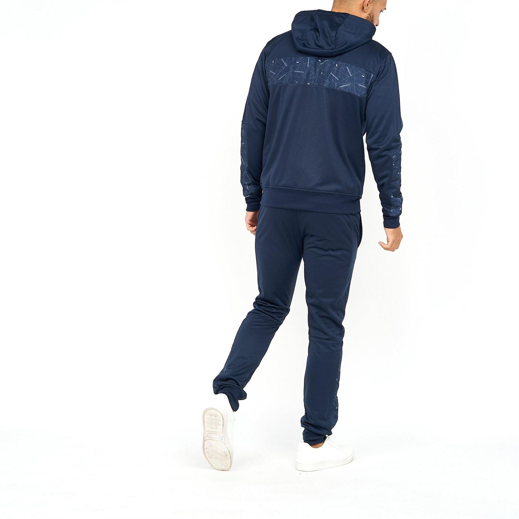 Crosshatch Mens Pyramid Zip Through Hoodie