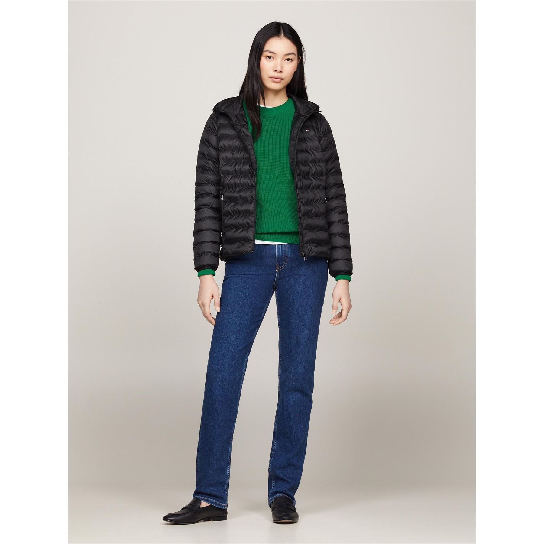 Tommy Hilfiger Quilted Stripe Short Puffer Jacket
