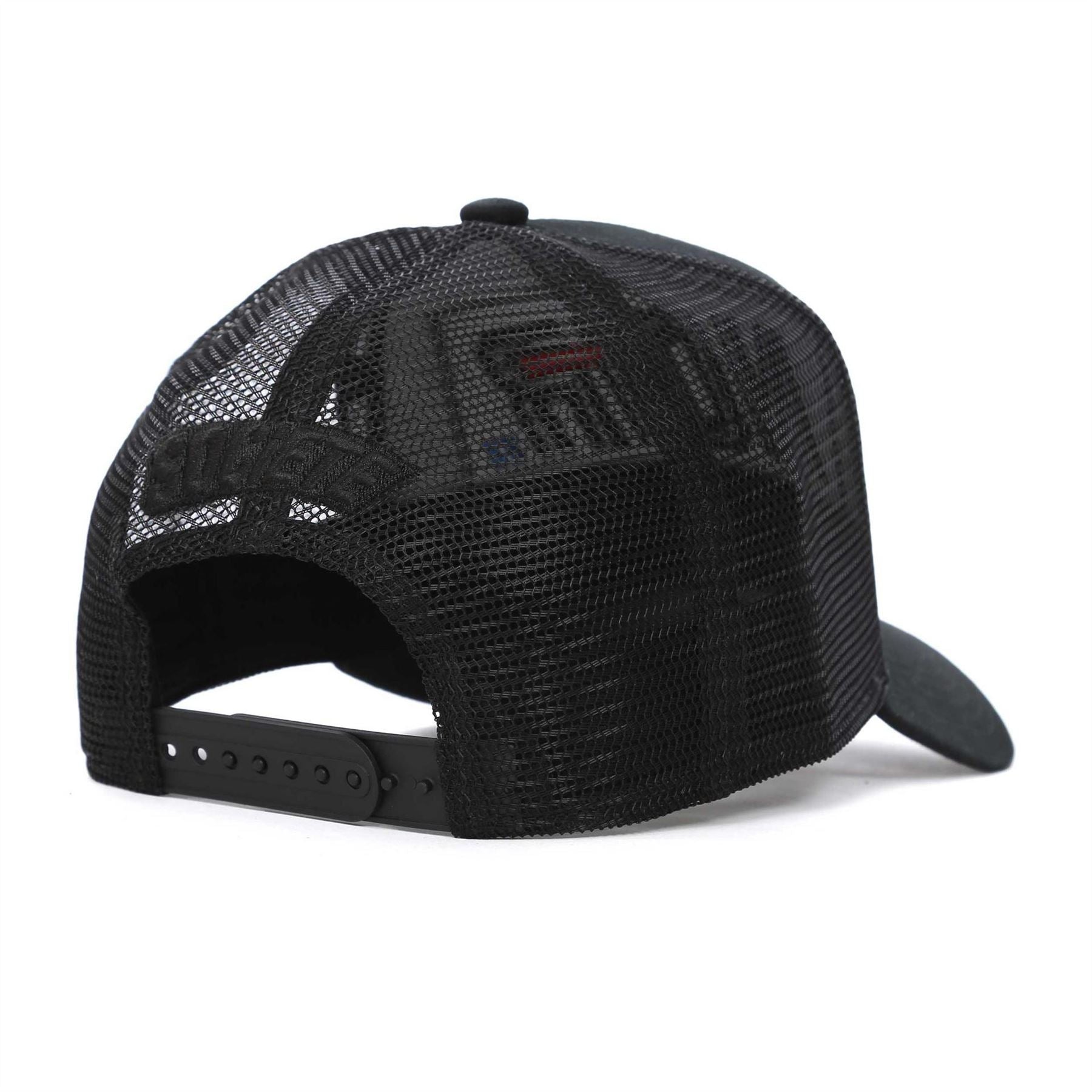 Societe Noir Vitesse Logo Lettering Mesh Trucker Cap