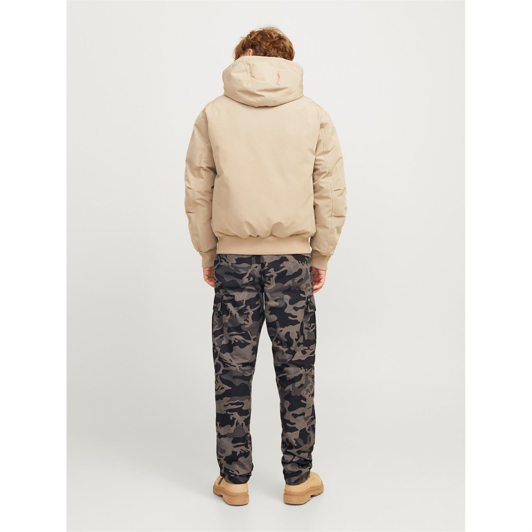 Jack and Jones Barkley Camo Straight Leg Cargo Pants