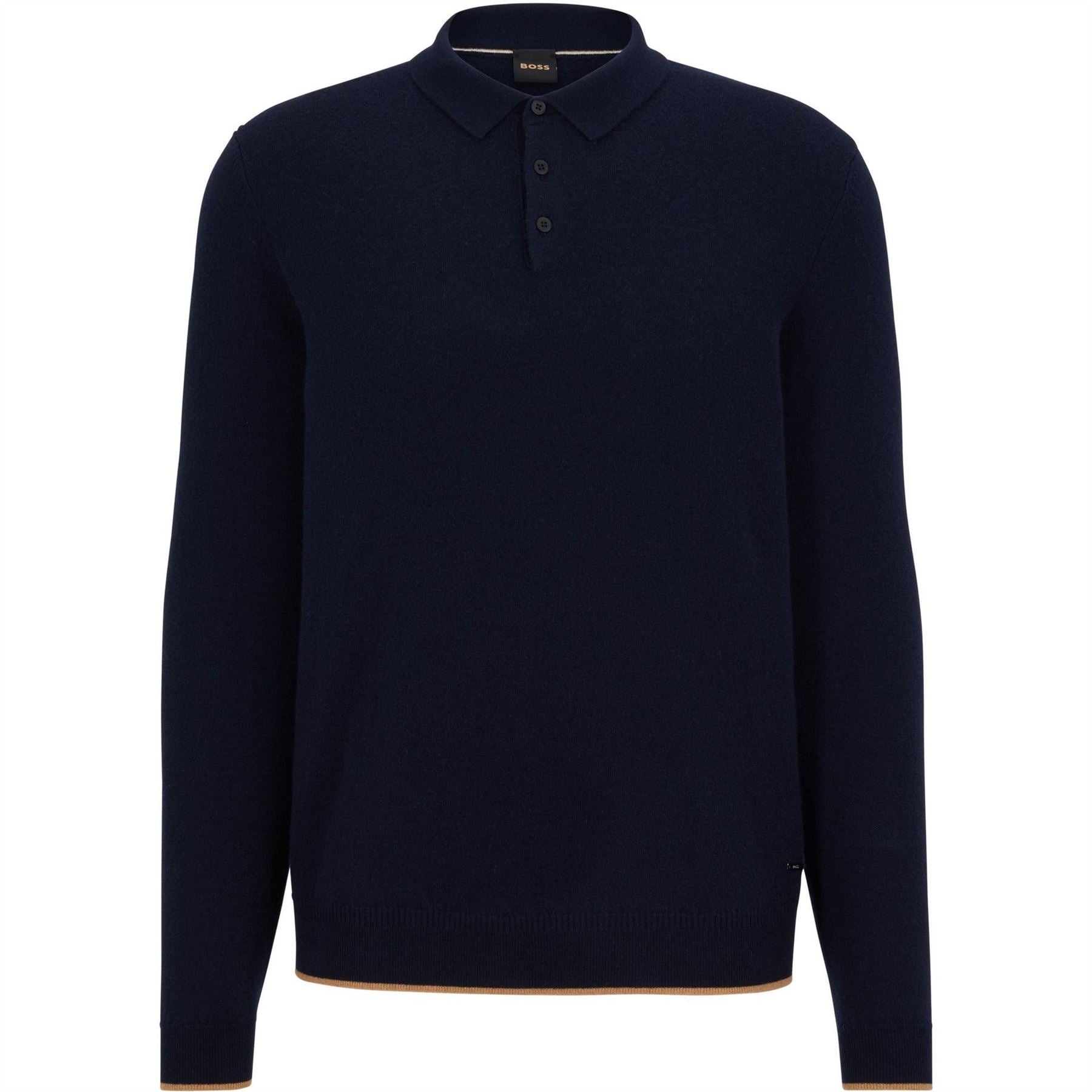 Boss Collared Neck Long Sleeve Regular Fit Sweater