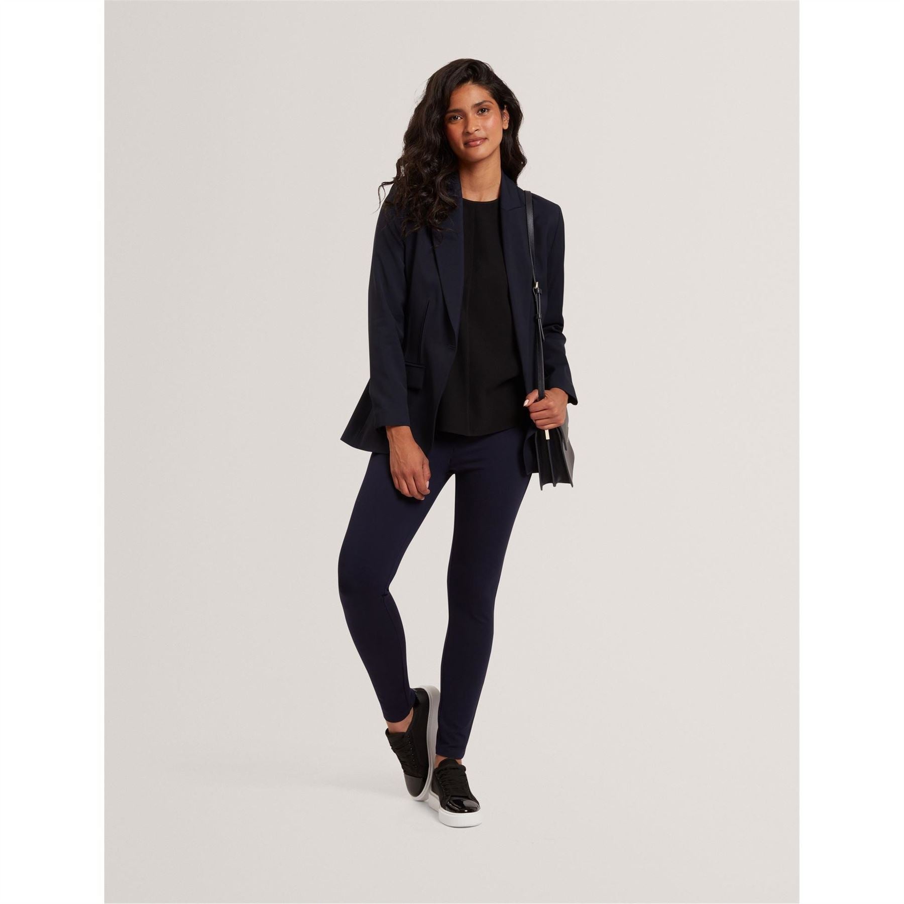 Ted Baker Solid Patterned Mid Rise Leggings