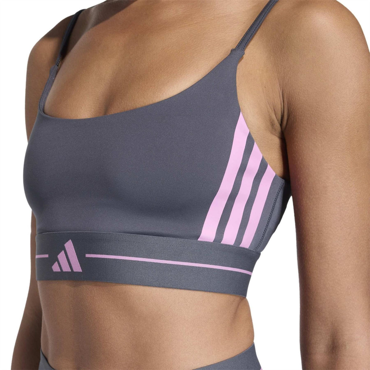 adidas Scoop Neck Sports Bra with Spaghetti Straps