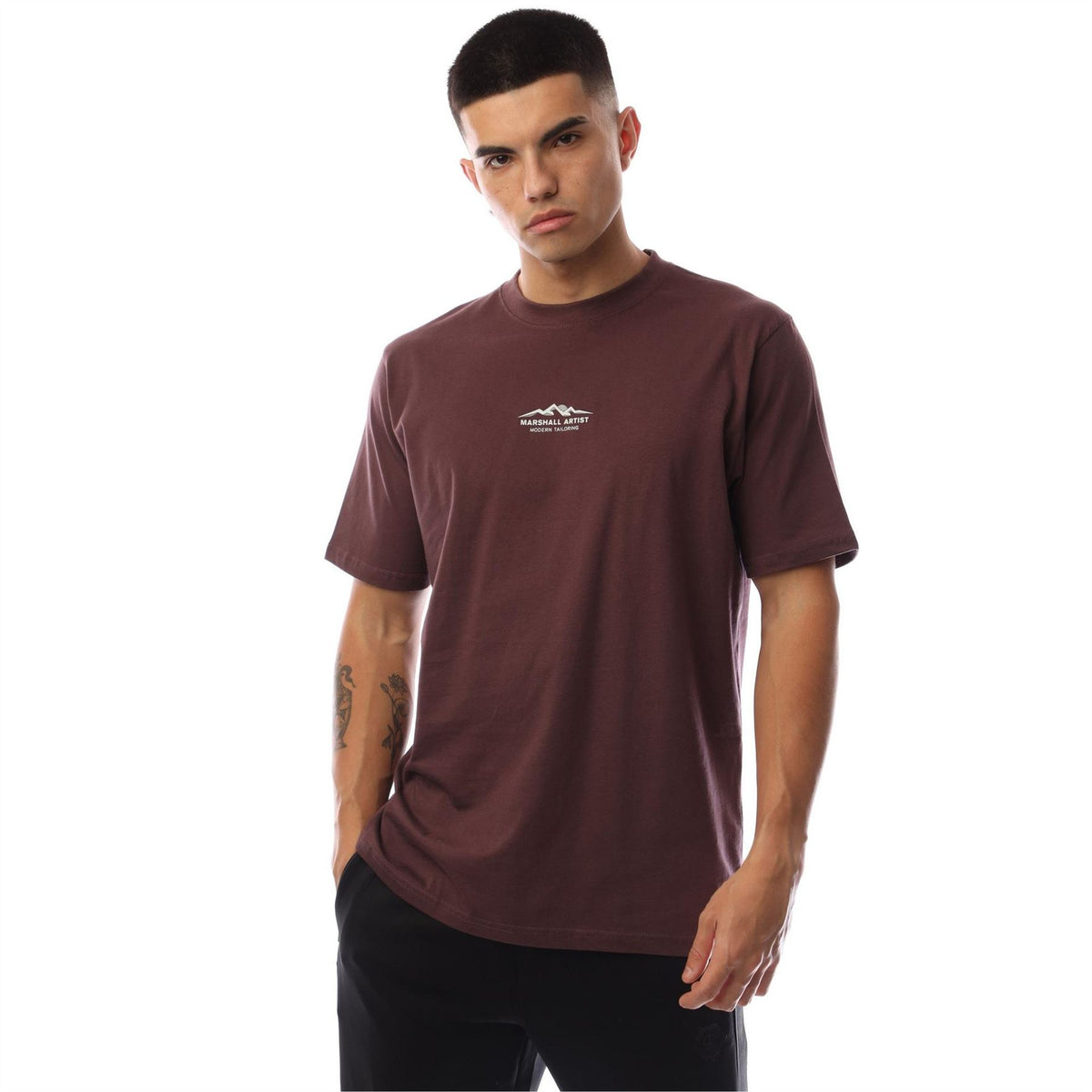 Marshall Artist Printed Logo Crew Neck Short Sleeve Jersey T-Shirt