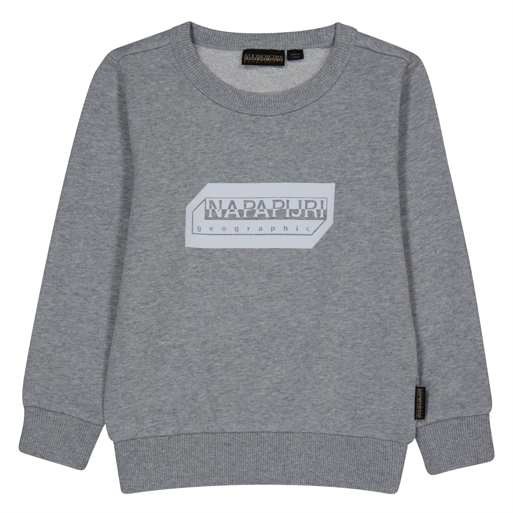 Napapijri Kitik Logo Geographic Print Crew Neck Sweatshirt