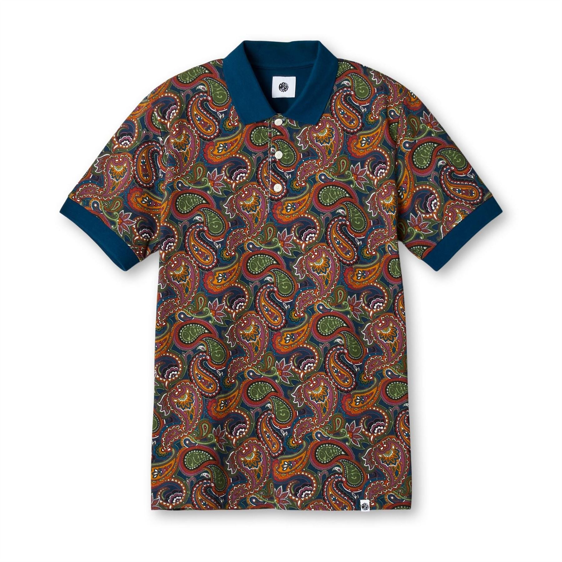 Pretty Green Paisley Short Sleeve Polo Shirt