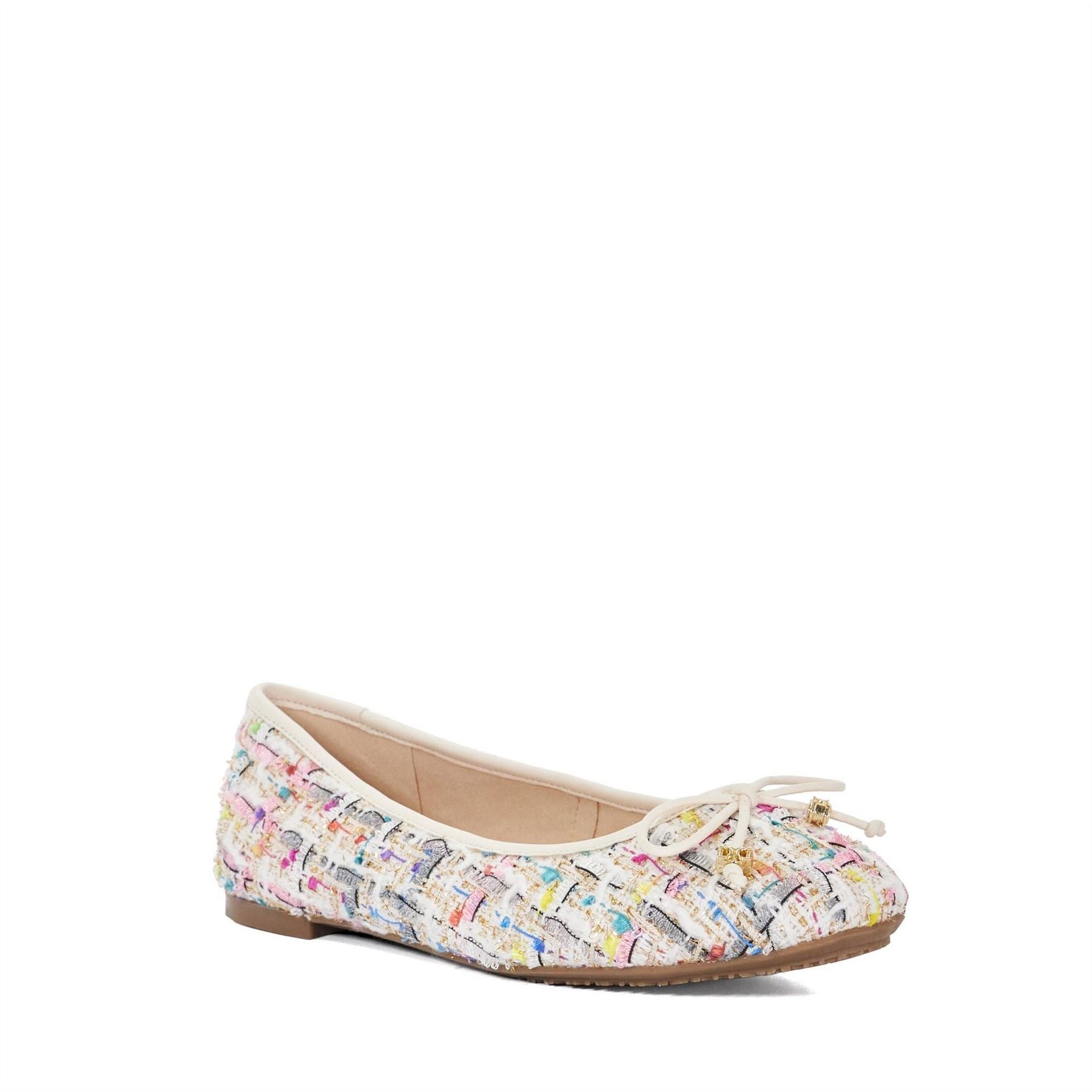 Dune London Lo Hallo Textured Flats Pumps