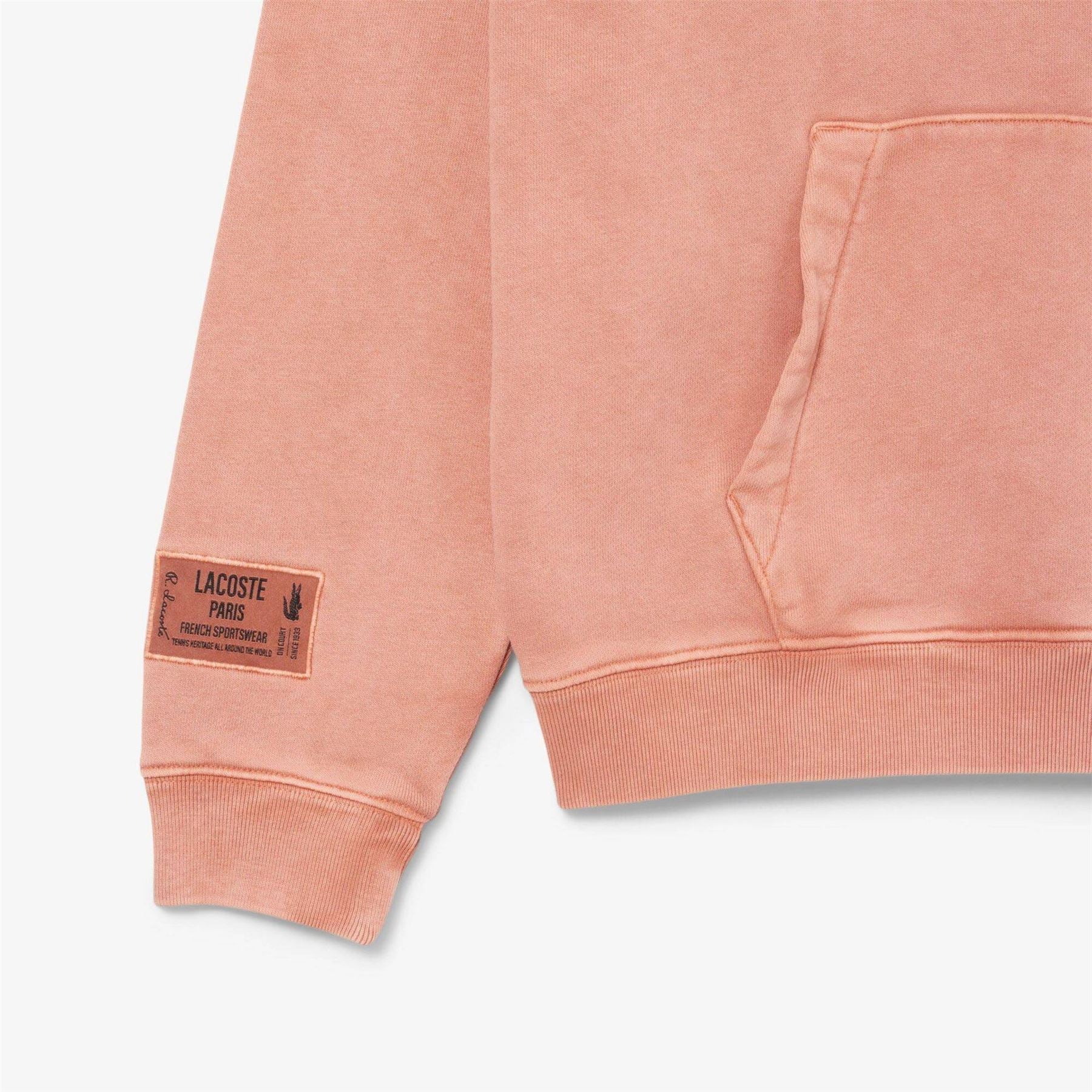 Lacoste Hooded Relaxed Fit Crocodile Print Sweatshirt
