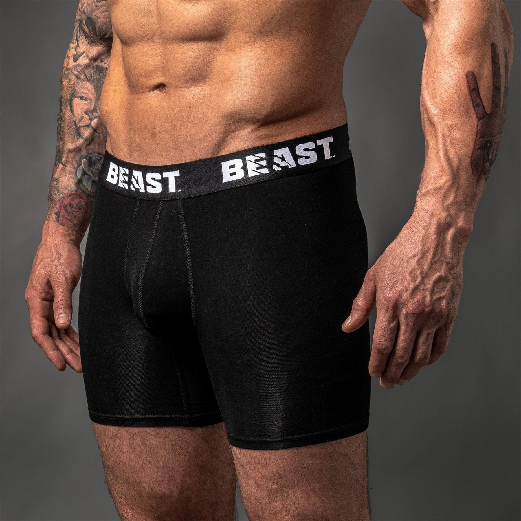 Beast 3 Pack Plain Design Boxer Brief