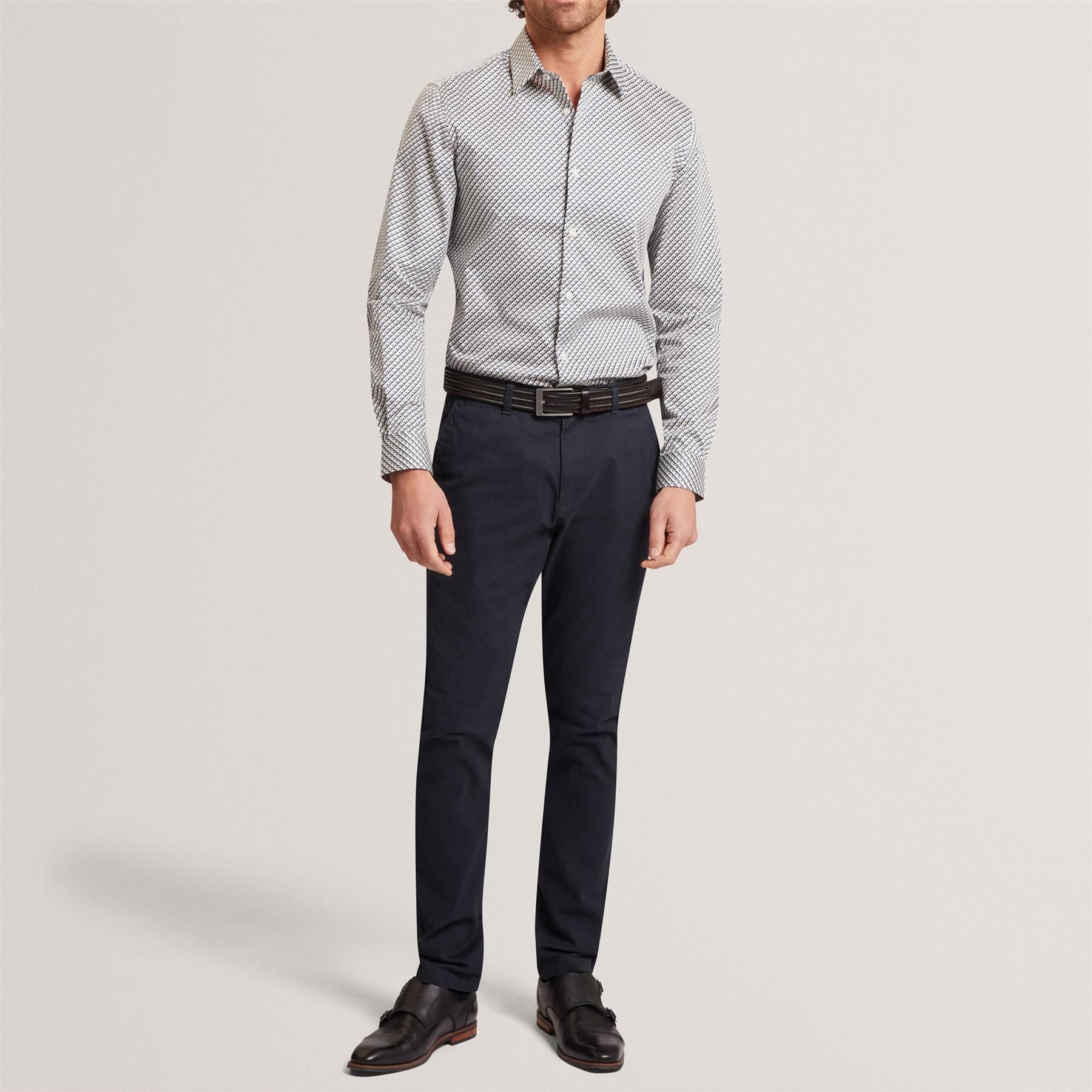 Ted Baker Ls Slim Geo Long Sleeve Patterned Shirt