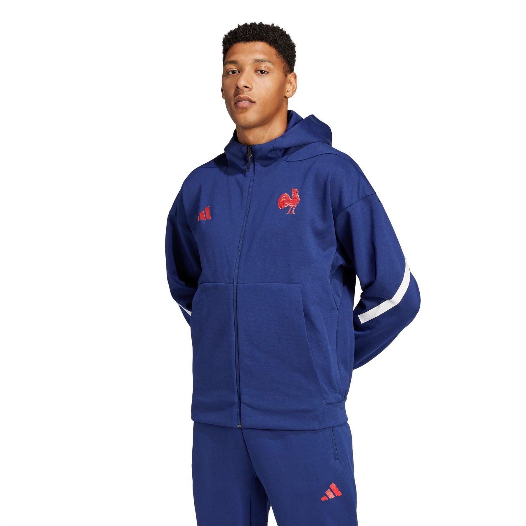 adidas adidas France Rugby Travel Tracksuit Top 2024