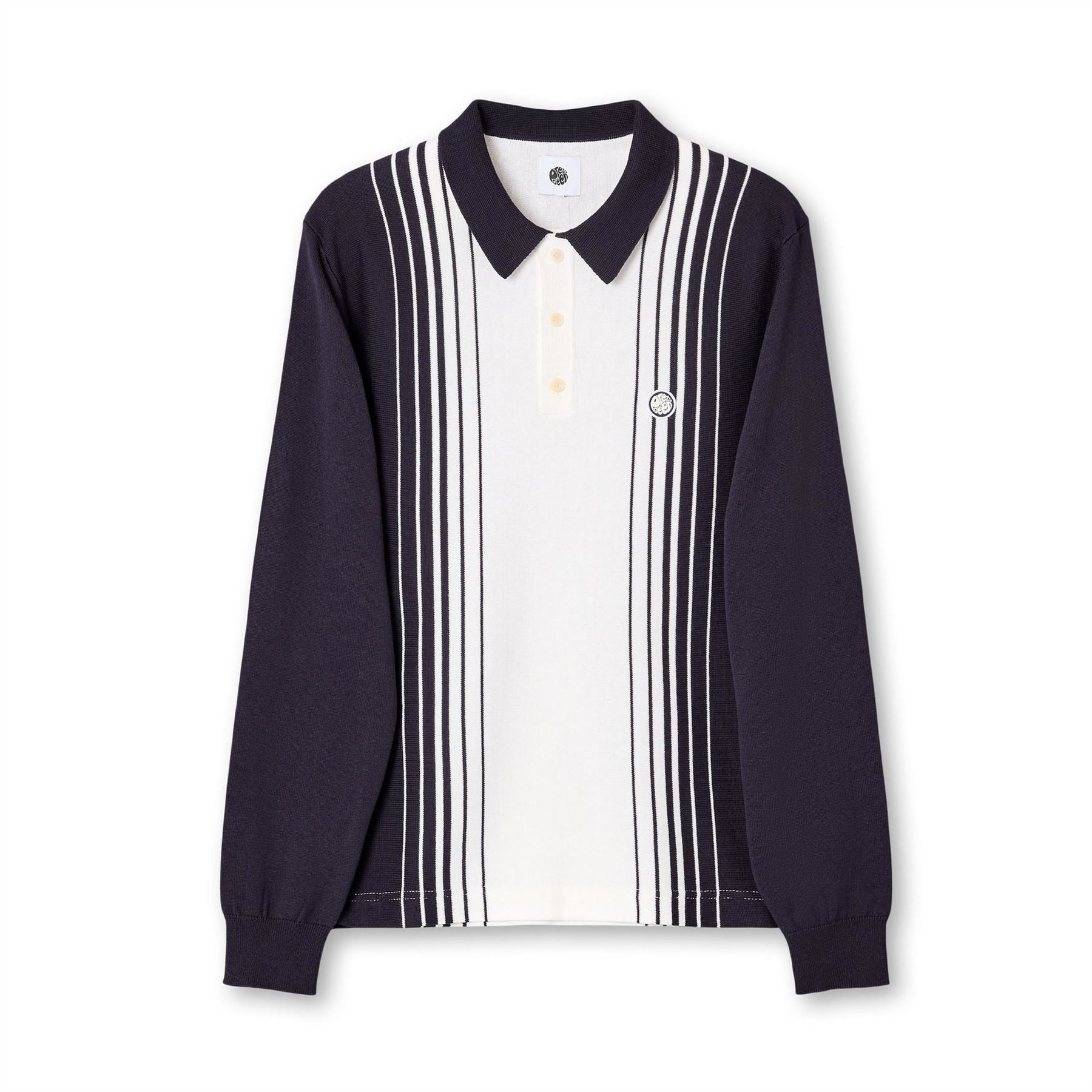 Pretty Green Gradient Knitted Long Sleeve Polo Shirt