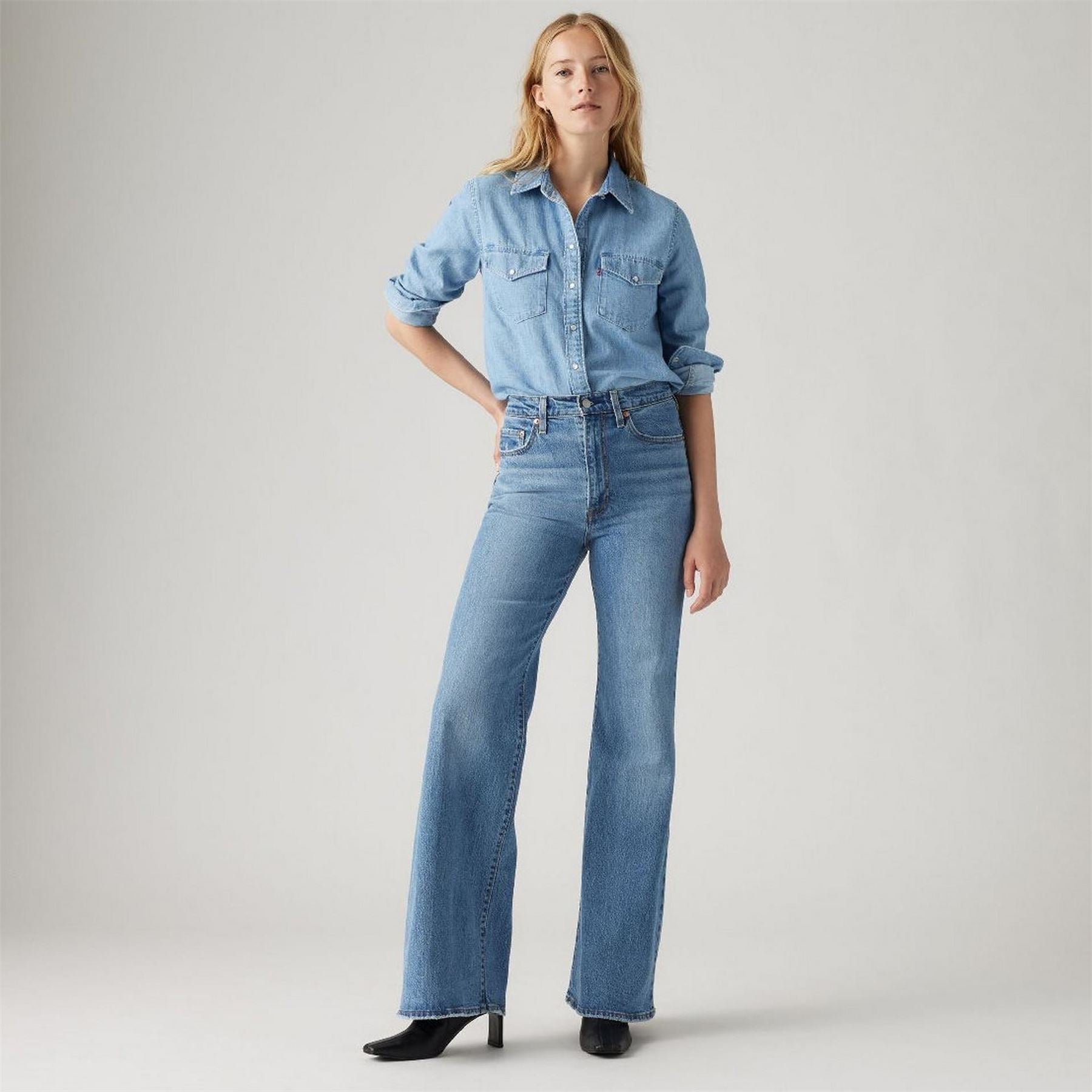 Levis Ribcage Sonoma High Rise Wide Leg Jeans