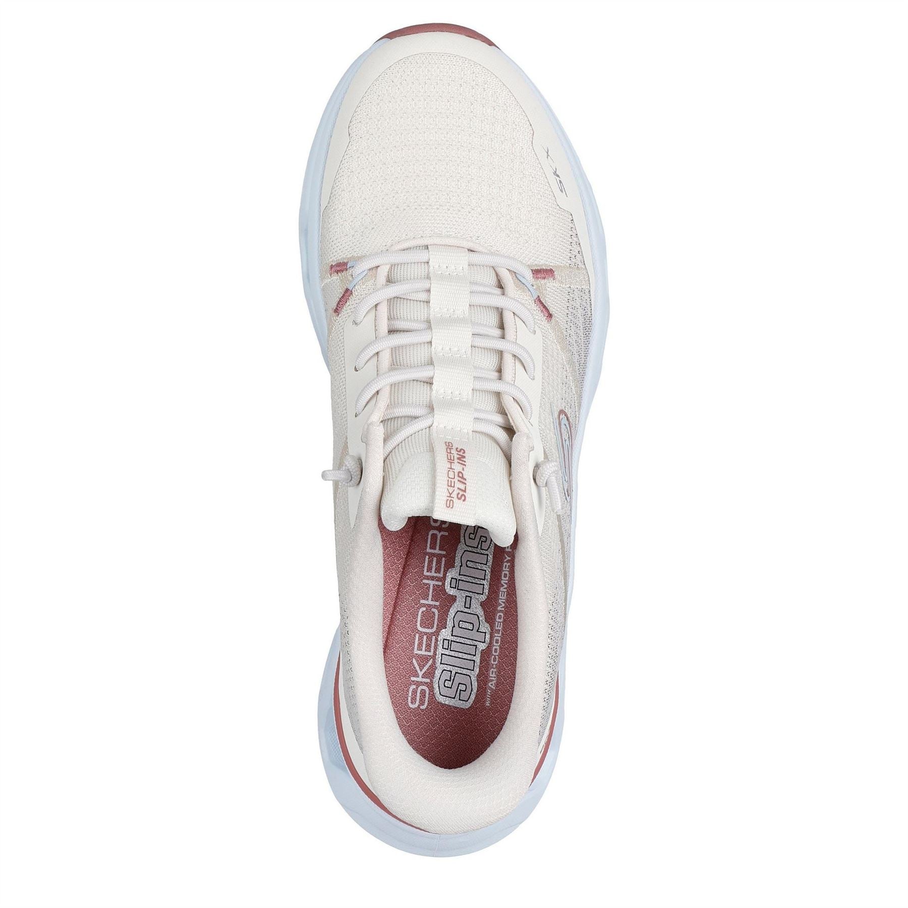 Skechers Womens Mesh Knotted Bungee Slip On Trainers