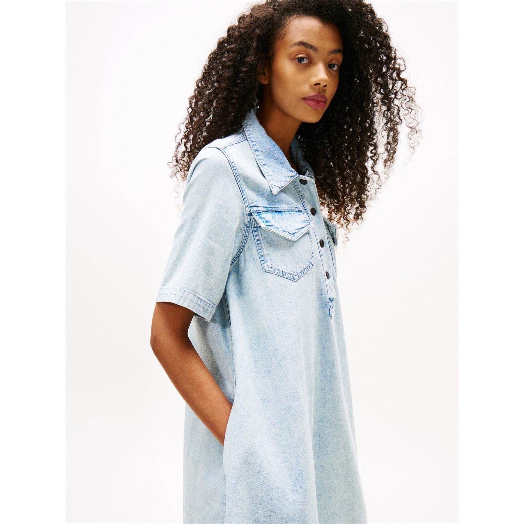 Tommy Jeans Aline Collared Neck Mini Dress