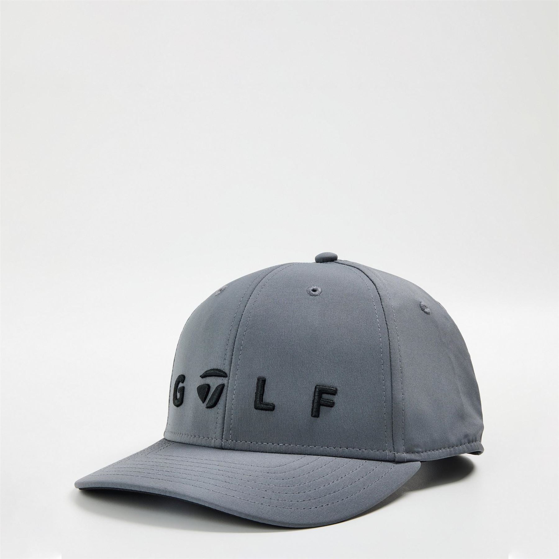 TaylorMade Logo Print Lettering Pre Curved Brim Baseball Cap