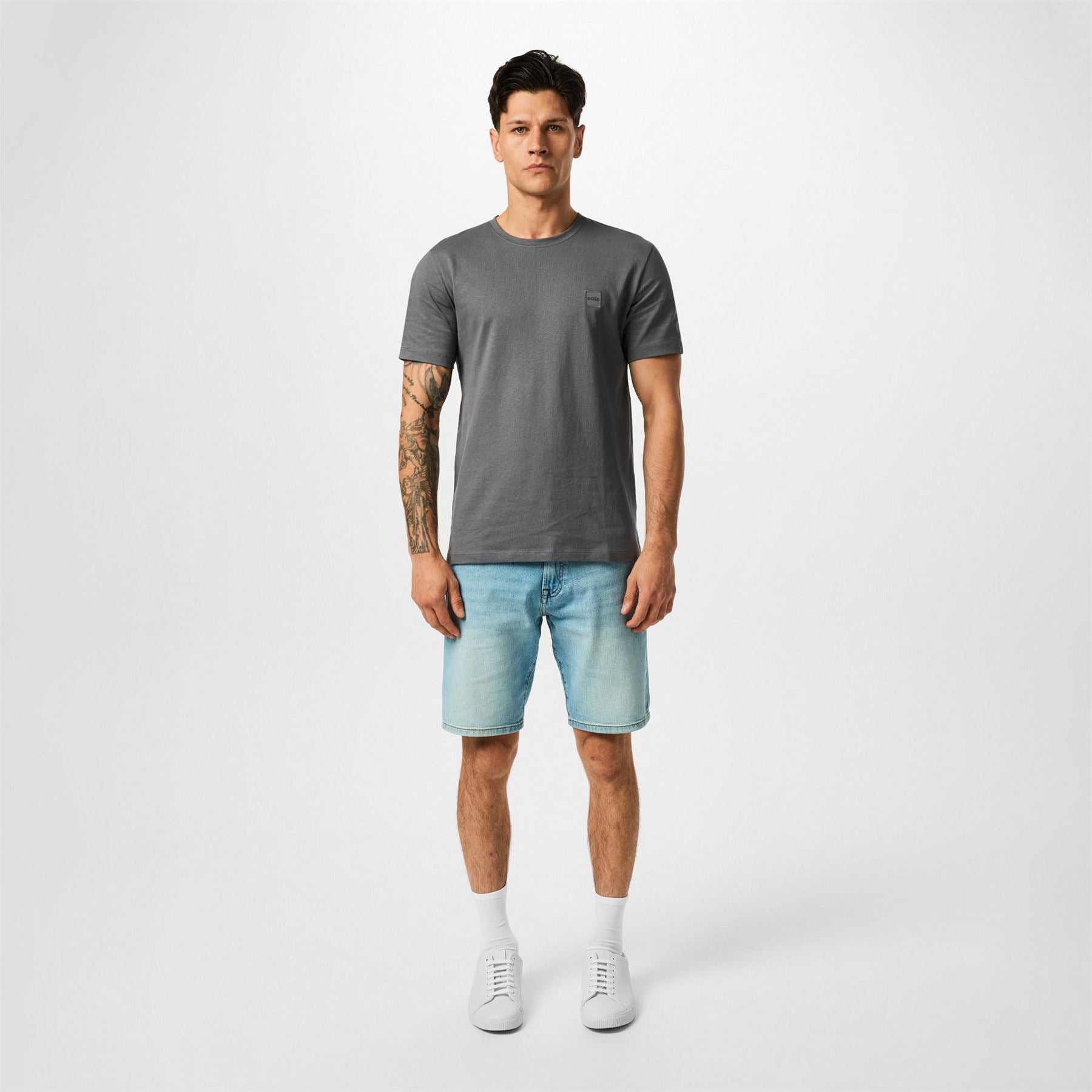 Boss BOSS ORANGE Tales T Shirt with Logo Patch Premium Cotton