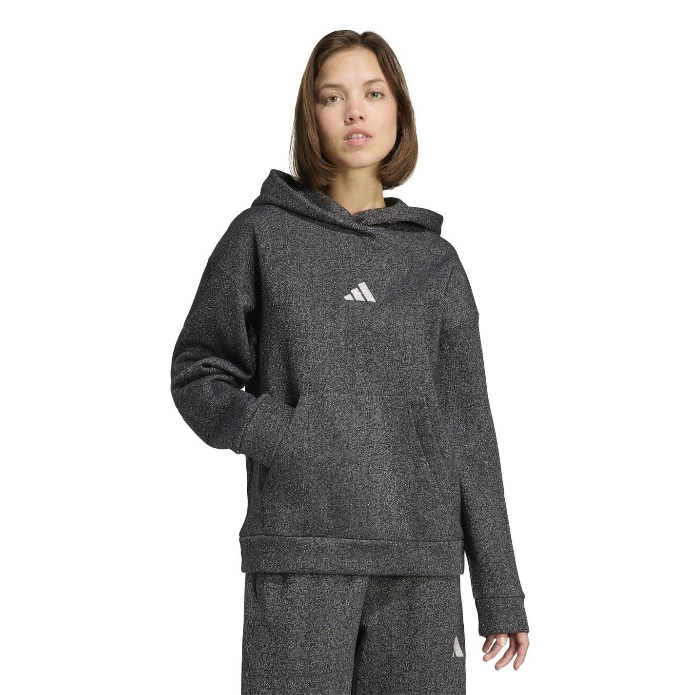 adidas Glitter Hooded Neck Long Sleeve Sweatshirt
