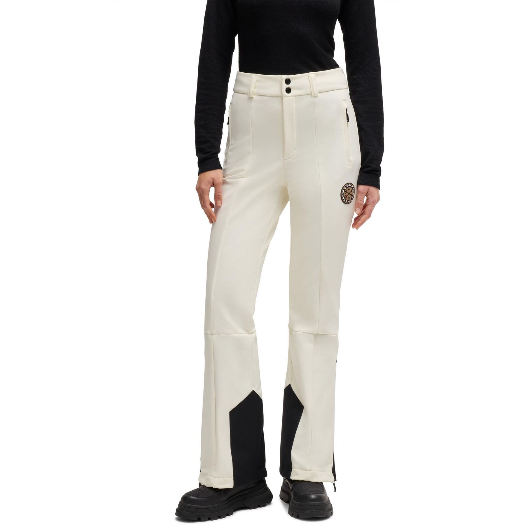 Boss Kern Ski Solid Patterned Straight Trousers