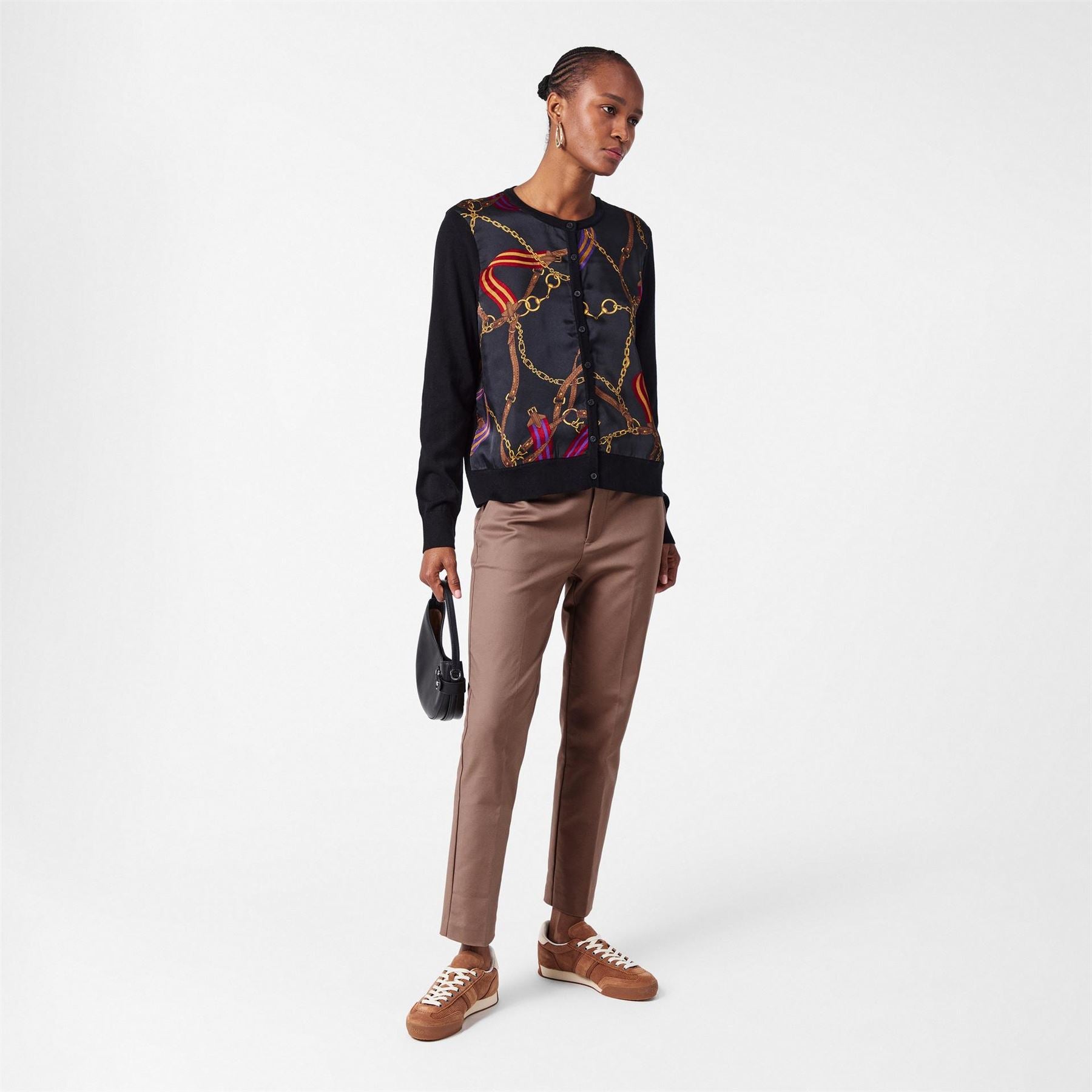 Lauren by Ralph Lauren Lakythia Real Leather Straight Leg Trousers