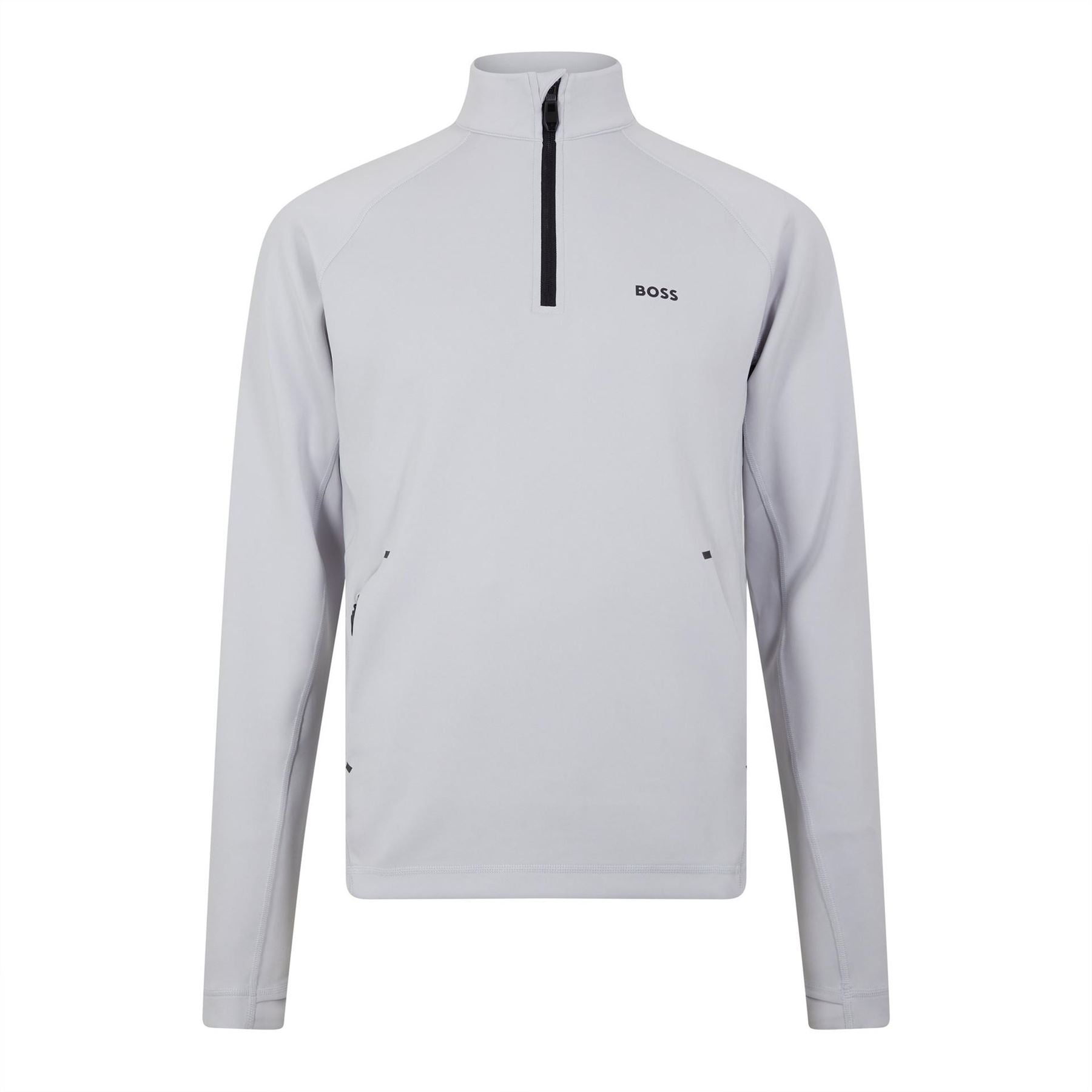 Boss Regular Fit Raglan Sleeve Zip Neck Sweatshirt