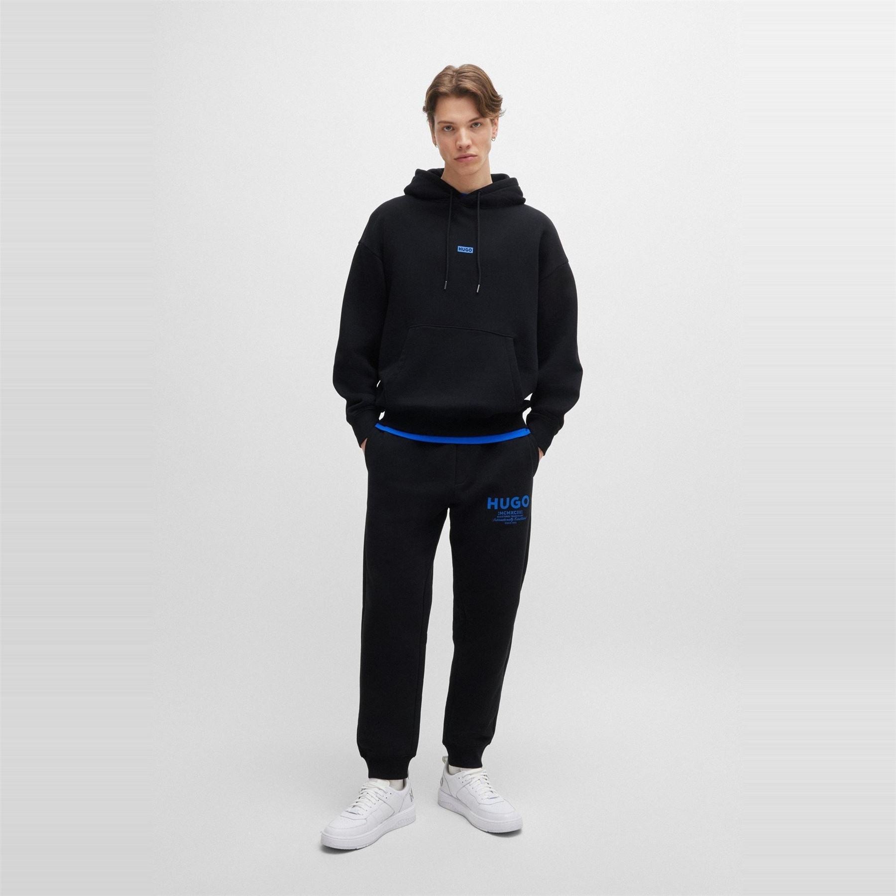 Hugo HUGO Nazardo Drawstring Hoodie with Modern Logo Detail