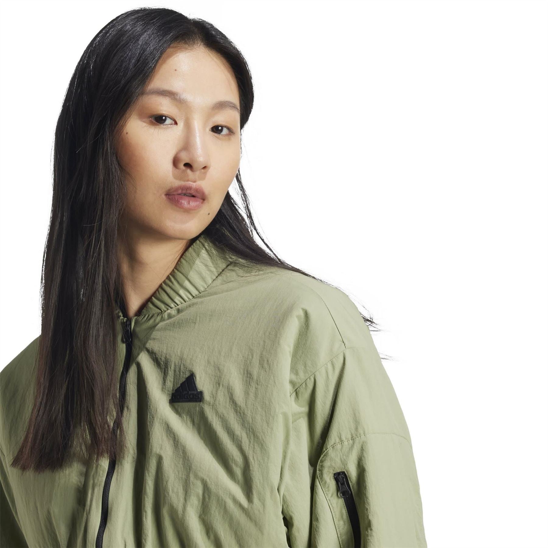 adidas City Escape Padded Cropped Bomber Jacket