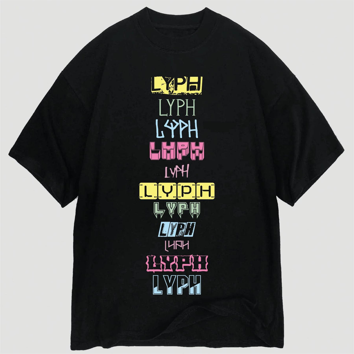 LYPH Printed Logo Crew Neck Short Sleeve Boyfriend T-Shirt