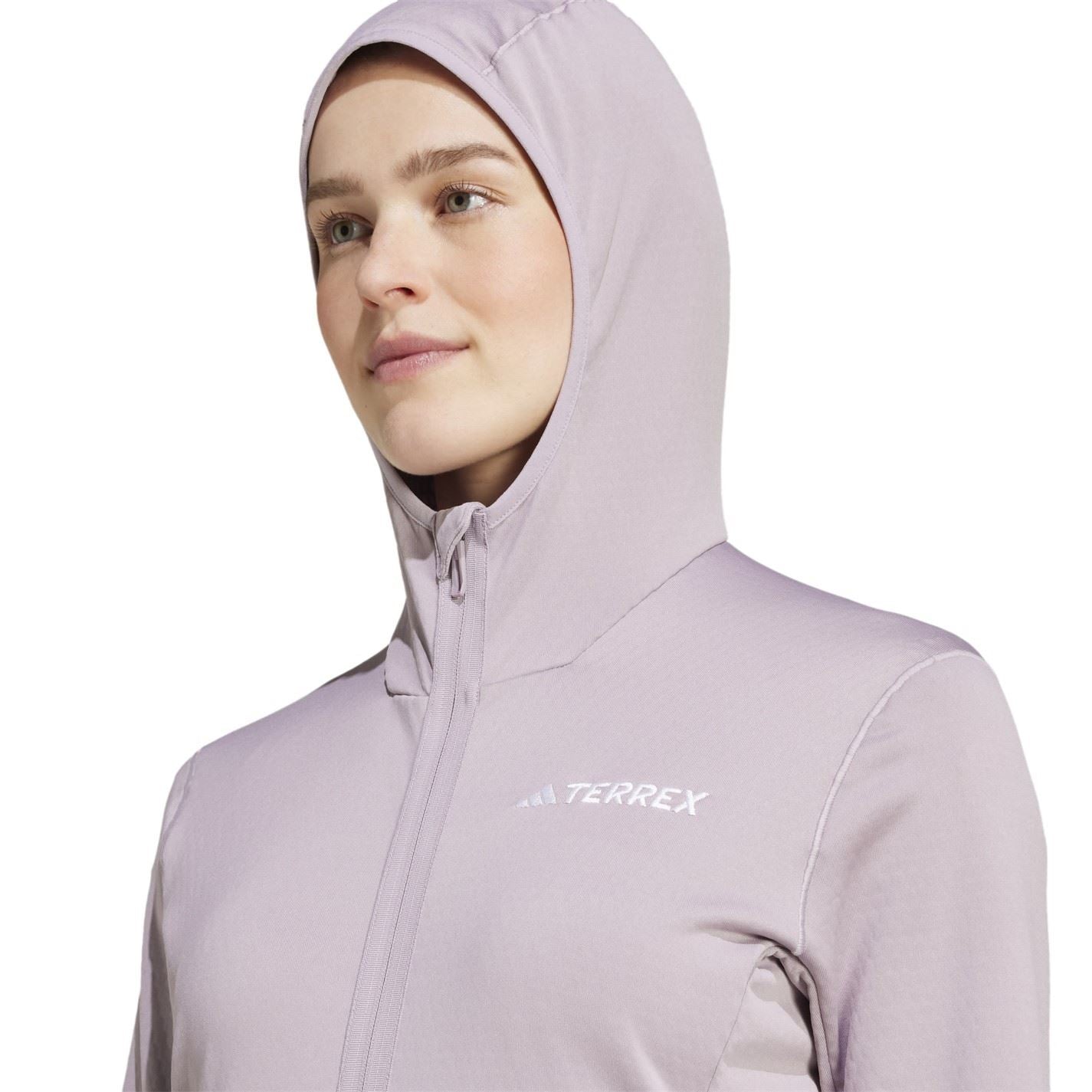 adidas Womens Terrex Xperior Light Fleece Hooded Jacket