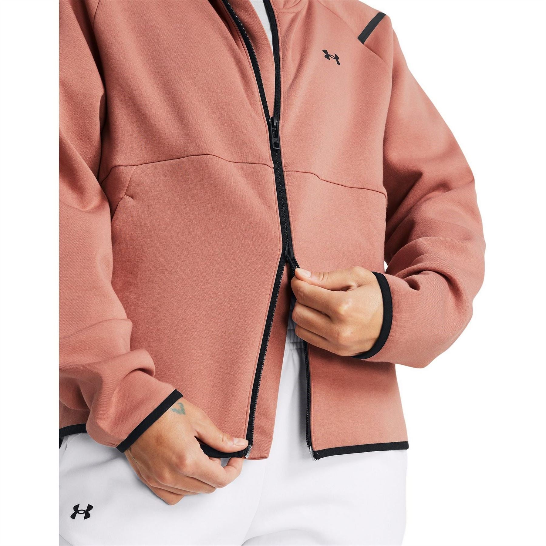 Under Armour Unst Heathered Patterned Hooded Full Zipper Sweat Jacket