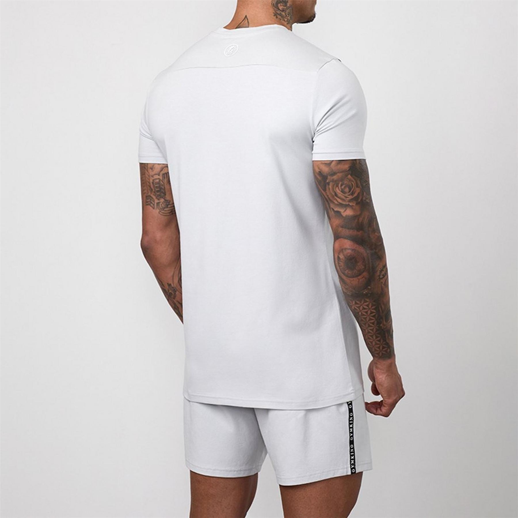Gym King King Taped Jersey Tee   Light Grey