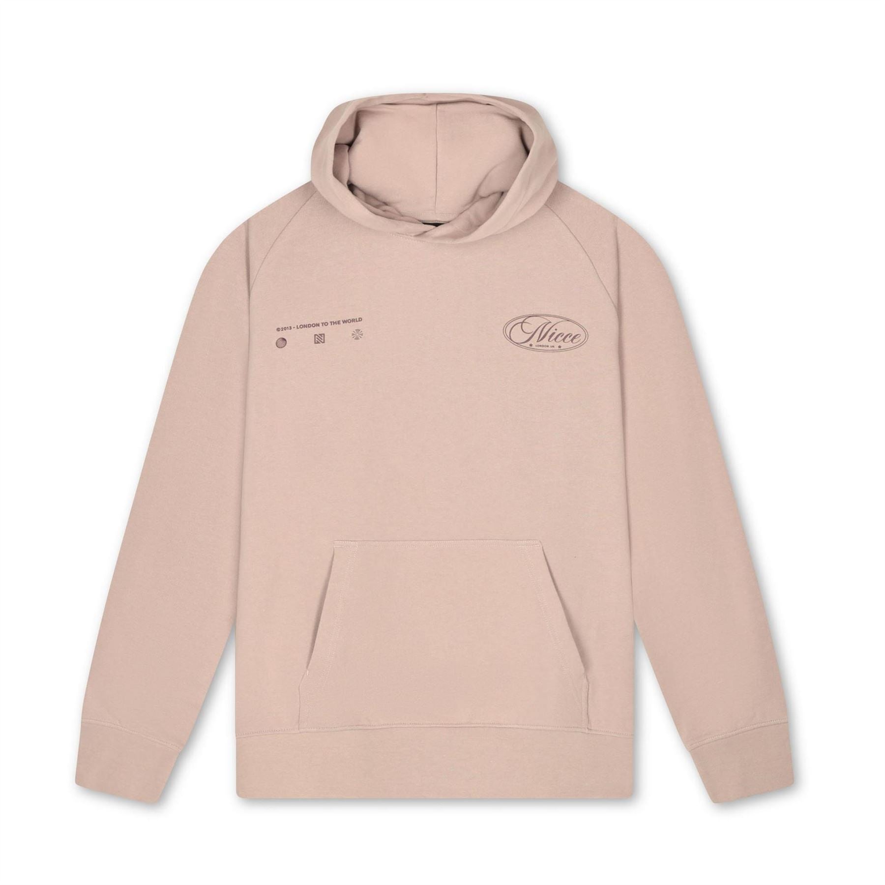 Nicce Hooded Neck Raglan Sleeve Sweatshirt