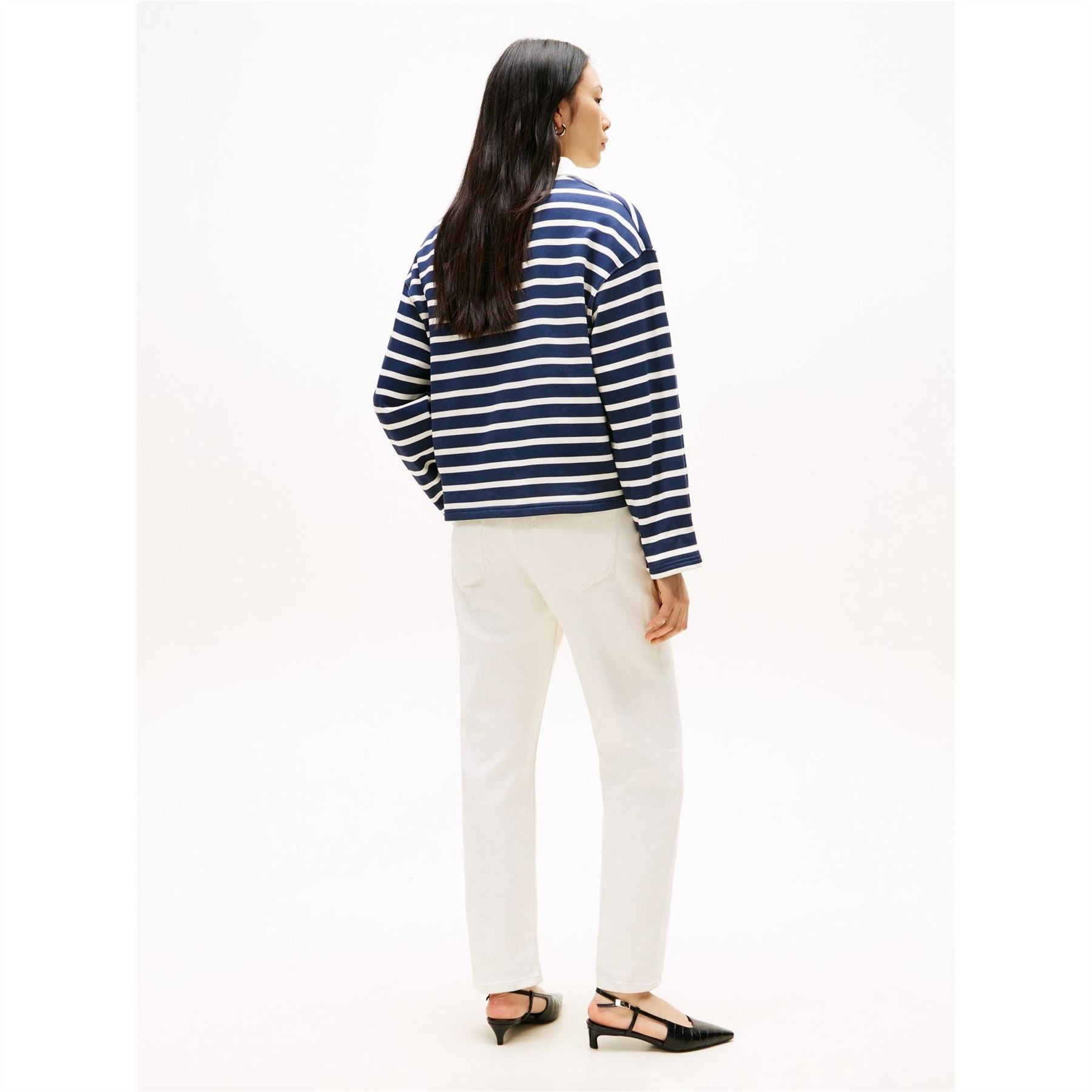 Tommy Hilfiger Gold Button Crew Sweatshirt