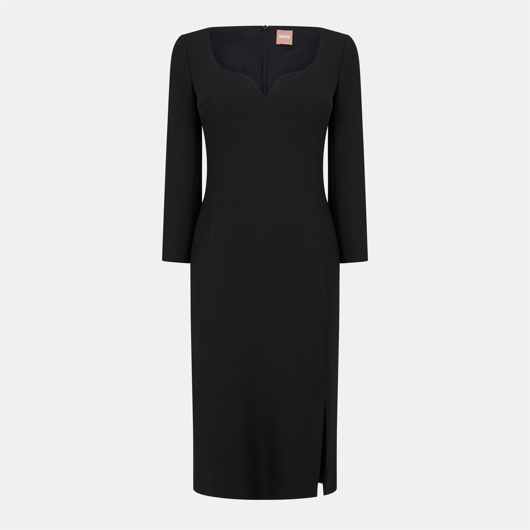 Boss Dihera Sweetheart Neck Midi Dress