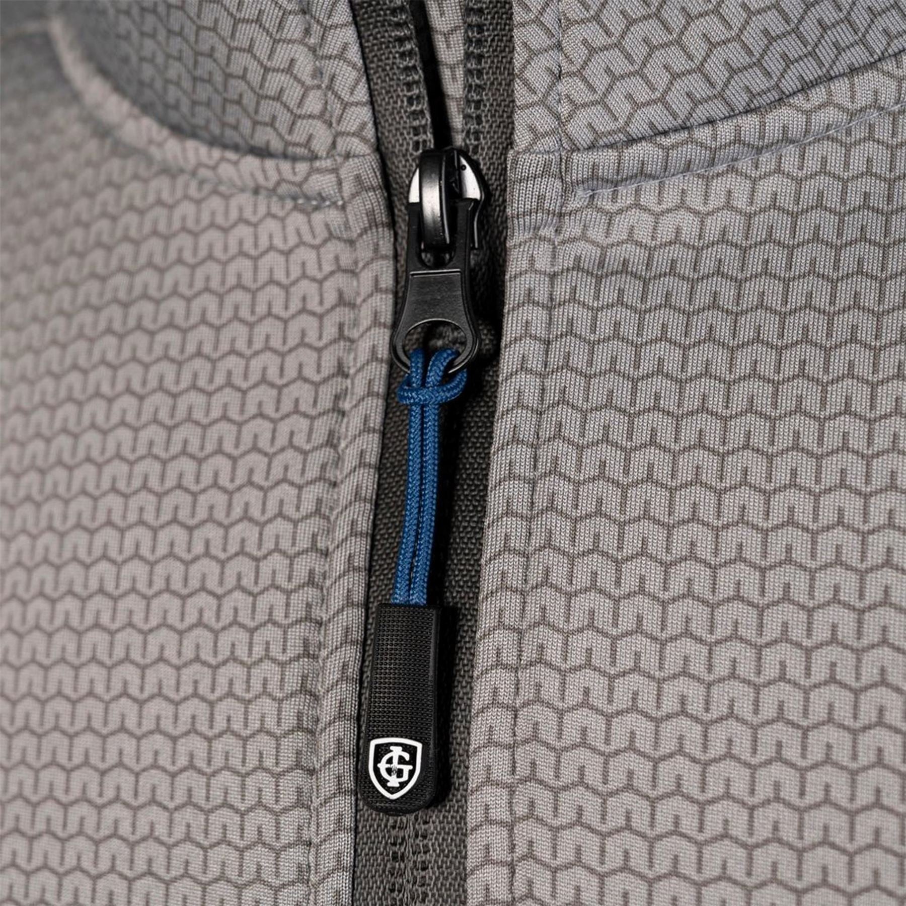 Island Green Geometric Print Mock Neck Athletic Top