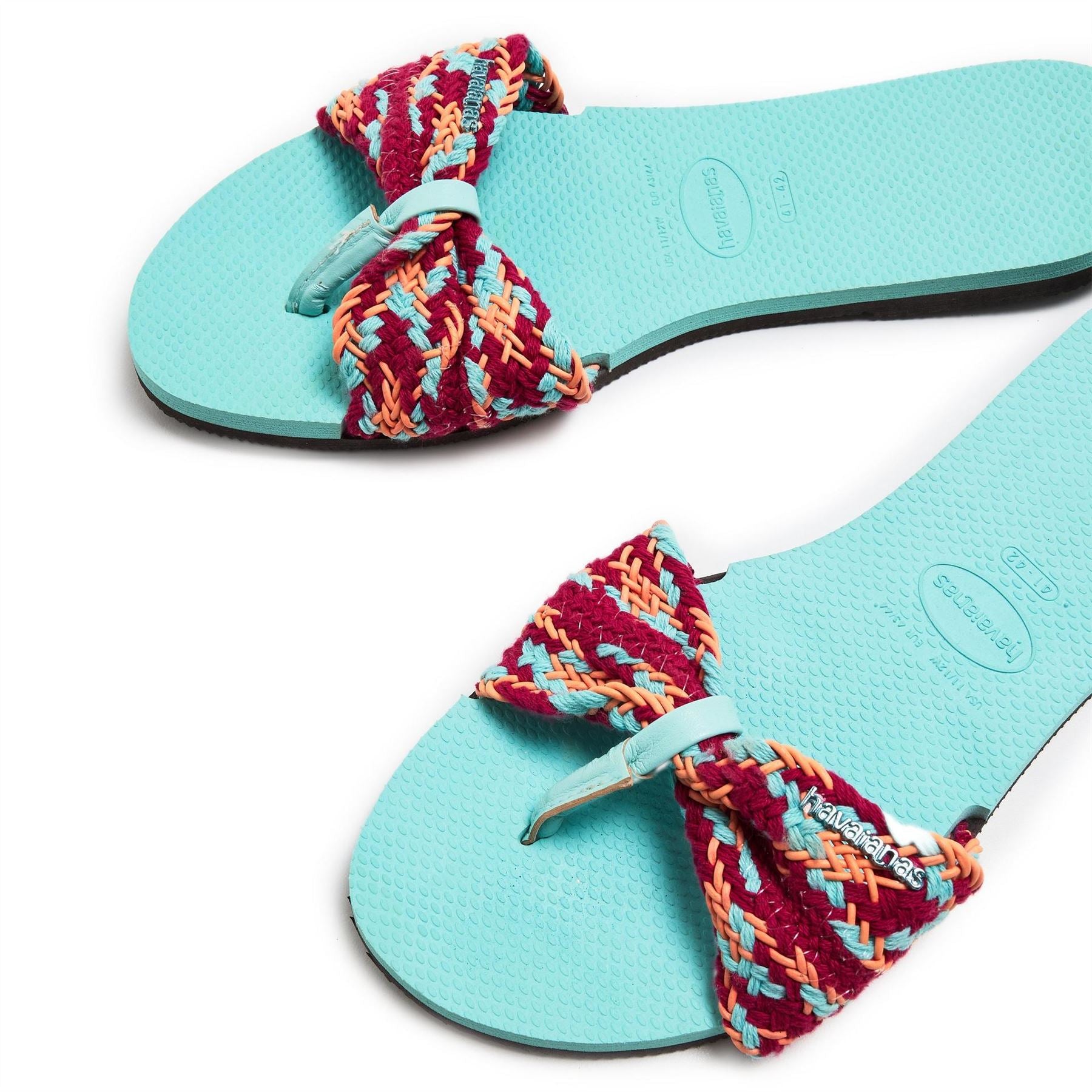 Havaianas Open Toe Basket Weave Slide Sandals