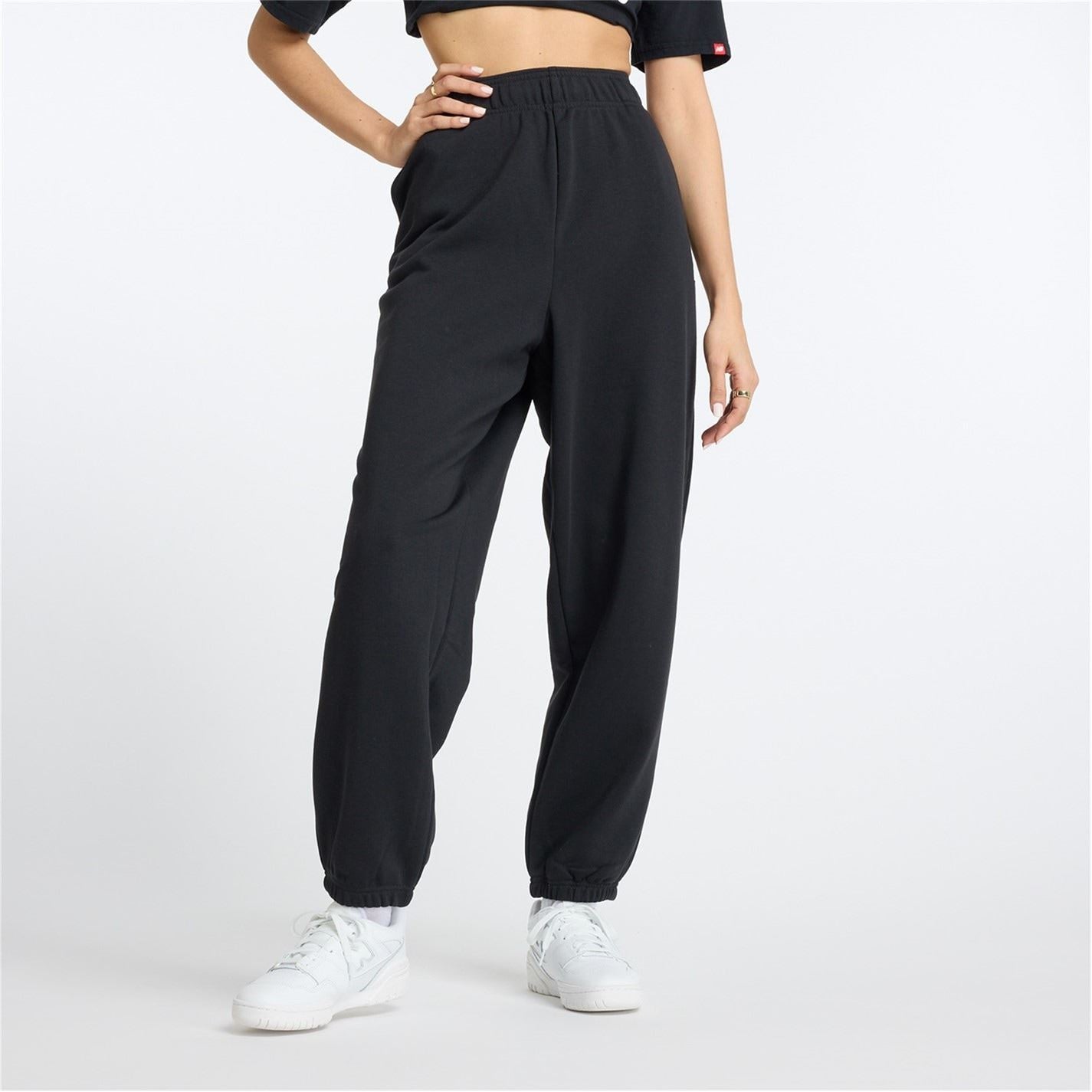 New Balance Womens Balance Closed Hem Fleece Joggers