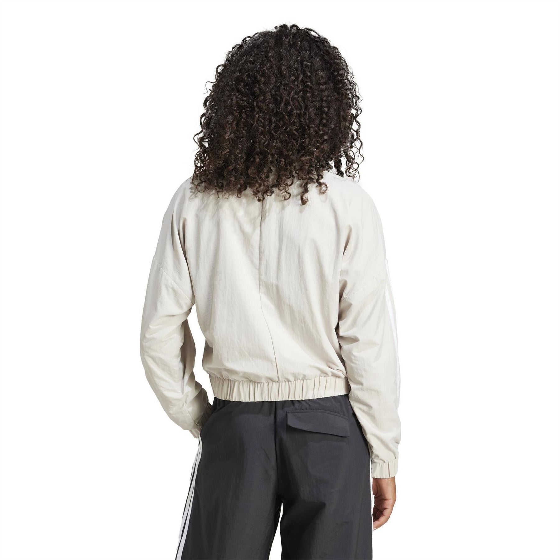 adidas Womens Stripe Woven Bomber Jacket