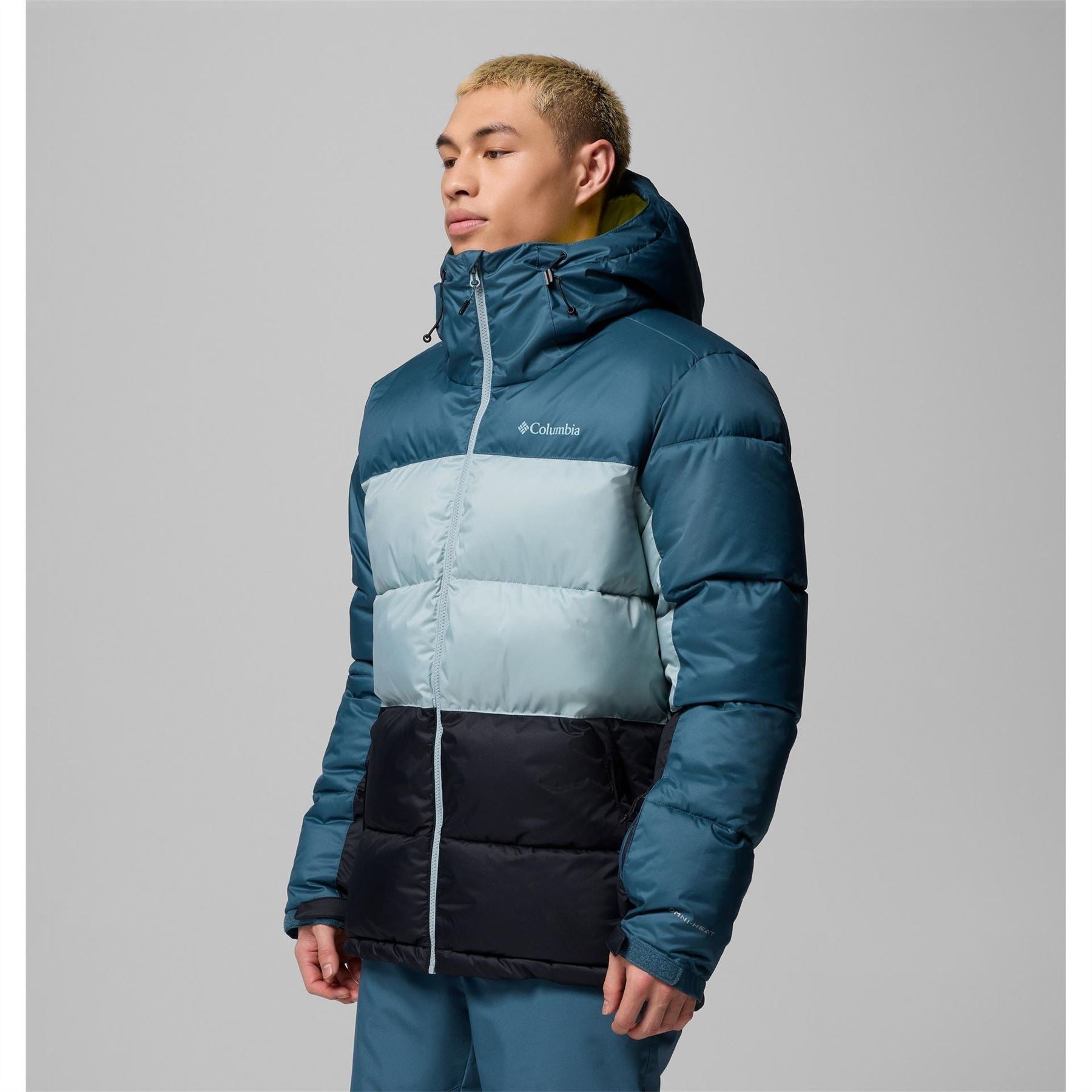Columbia Hooded Neck Color Block Ski Jacket