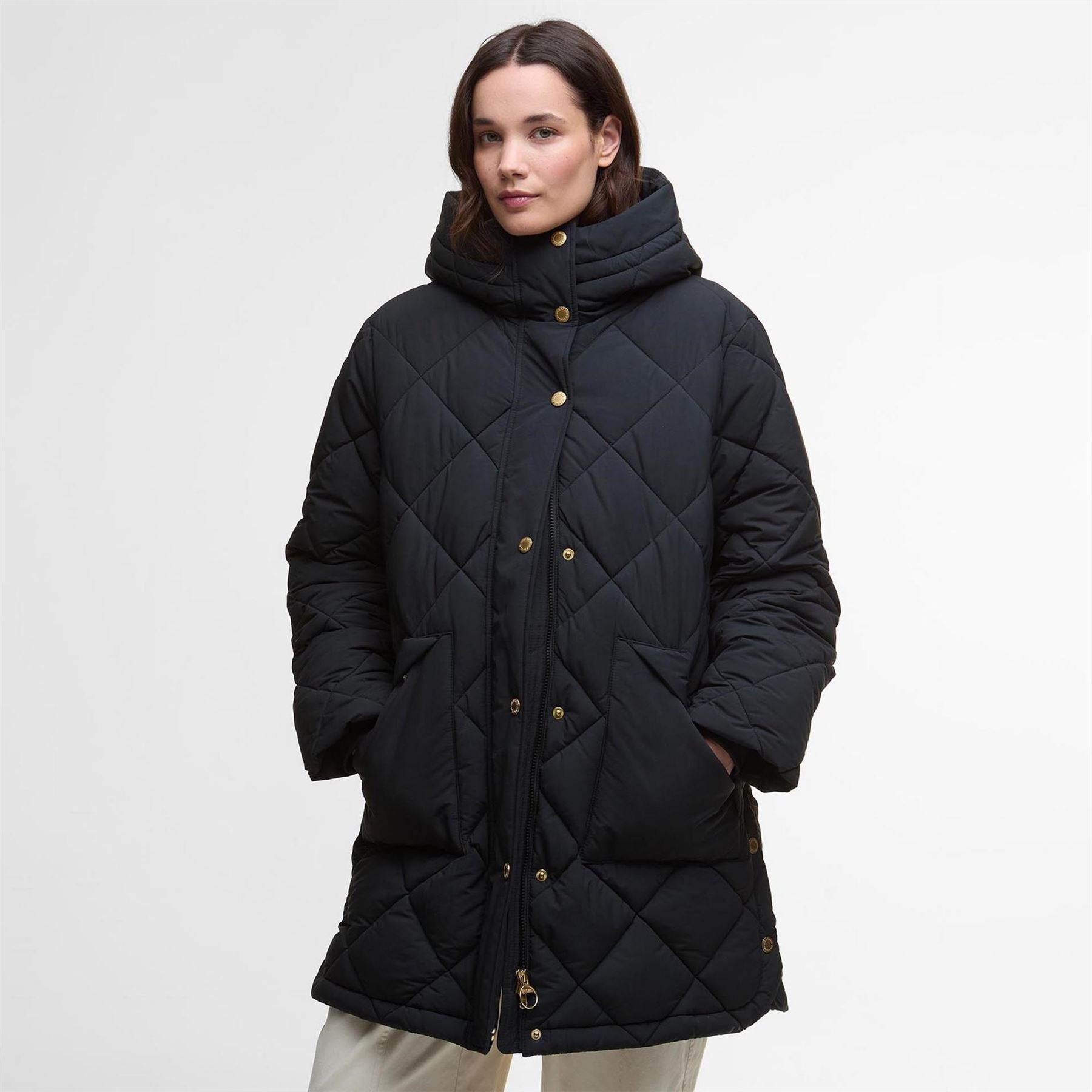 Barbour Kailyn Hooded Long Sleeve Medium Puffer Jacket
